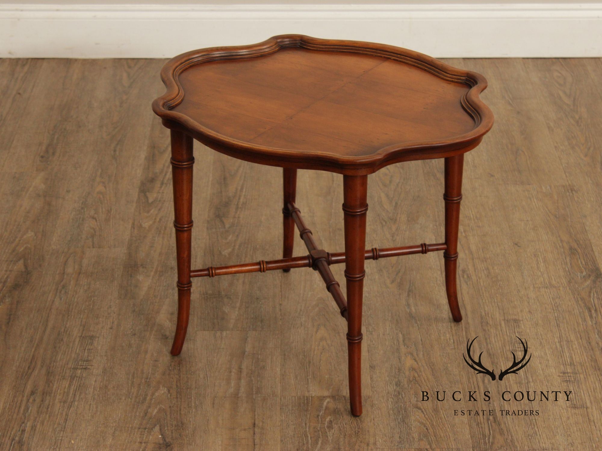 Vintage Faux Bamboo Side Table