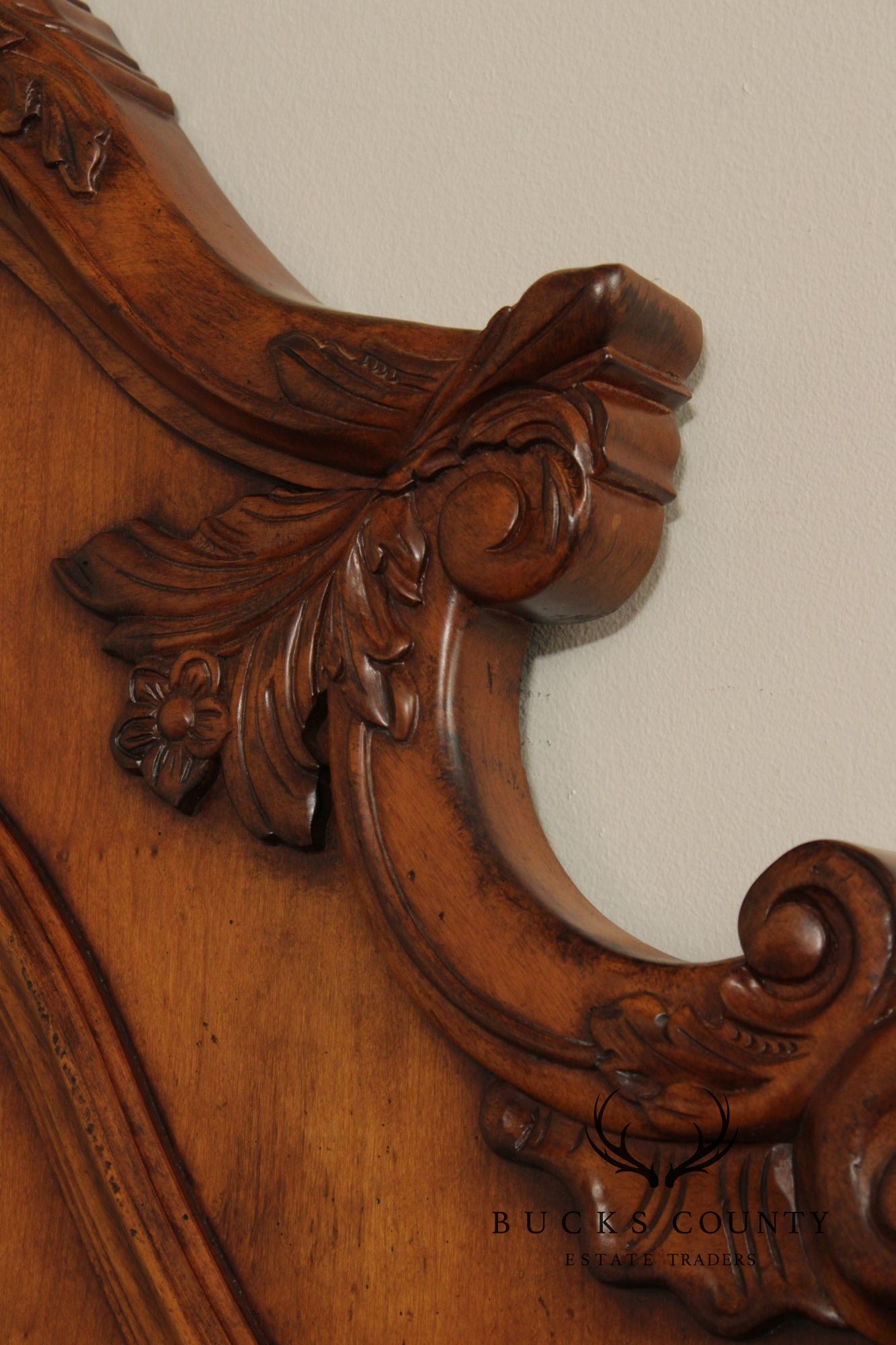 Century Furniture French Style Coeur de France Cherry Queen Headboard