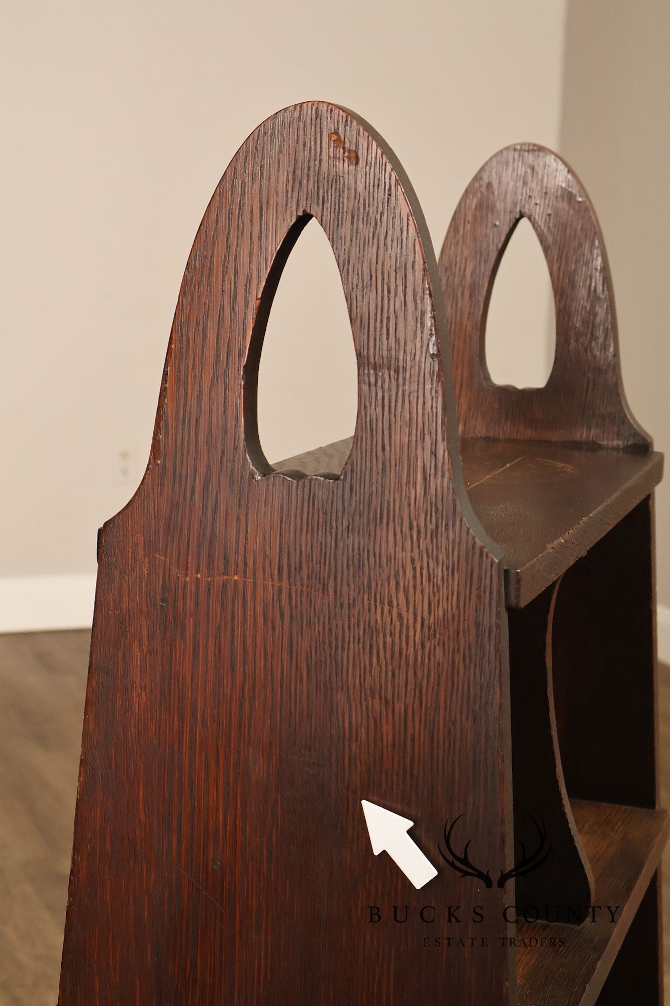 Antique Grand Rapids Arts And Crafts Mission Oak Magazine Stand