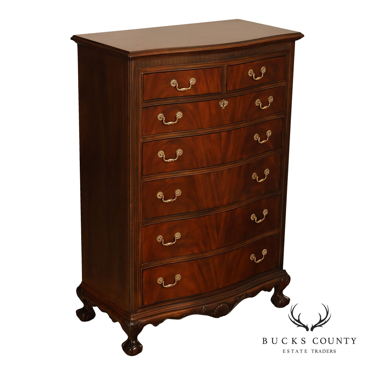Drexel Heritage Heirlooms Collection Mahogany Tall Chest of Drawers