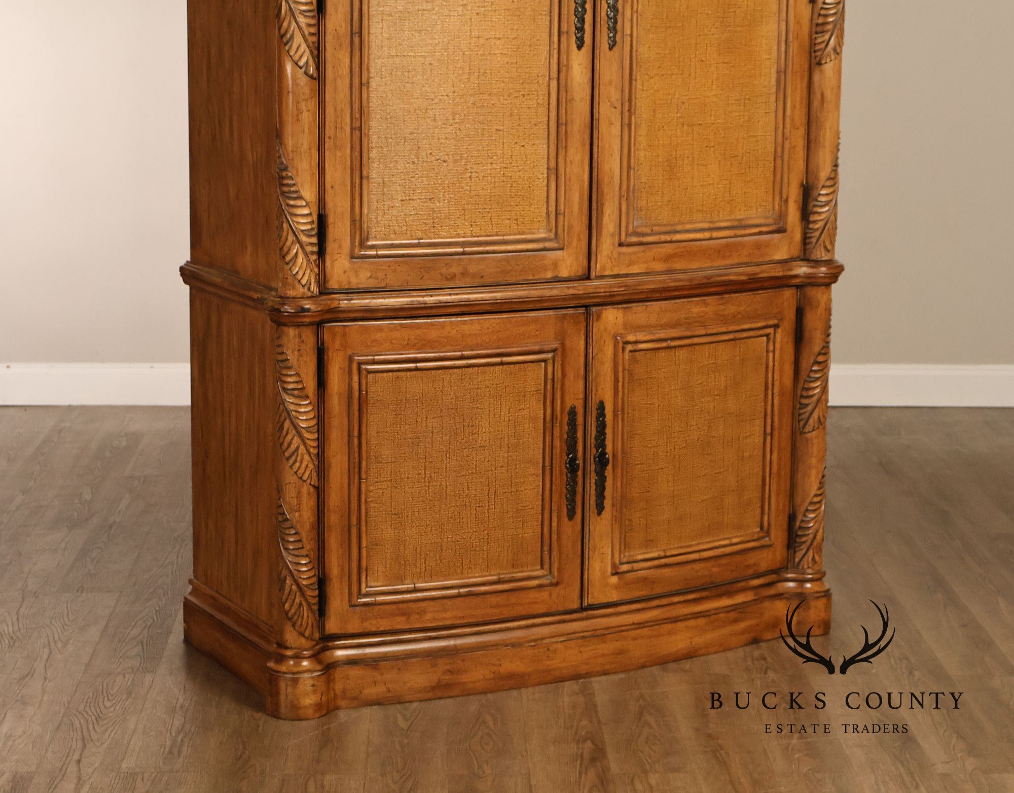 Tommy Bahama Home By Lexington Bow Front Linen Press Storage Armoire Cabinet