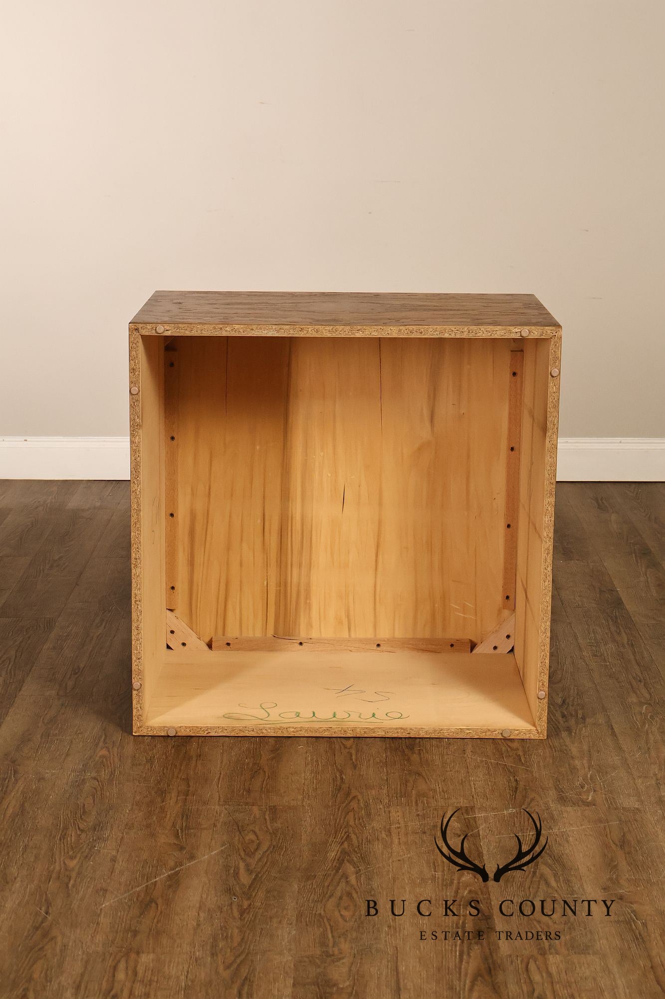 Thayer Coggin Milo Baughman Mid Century Modern Burl Wood Cube Side Table