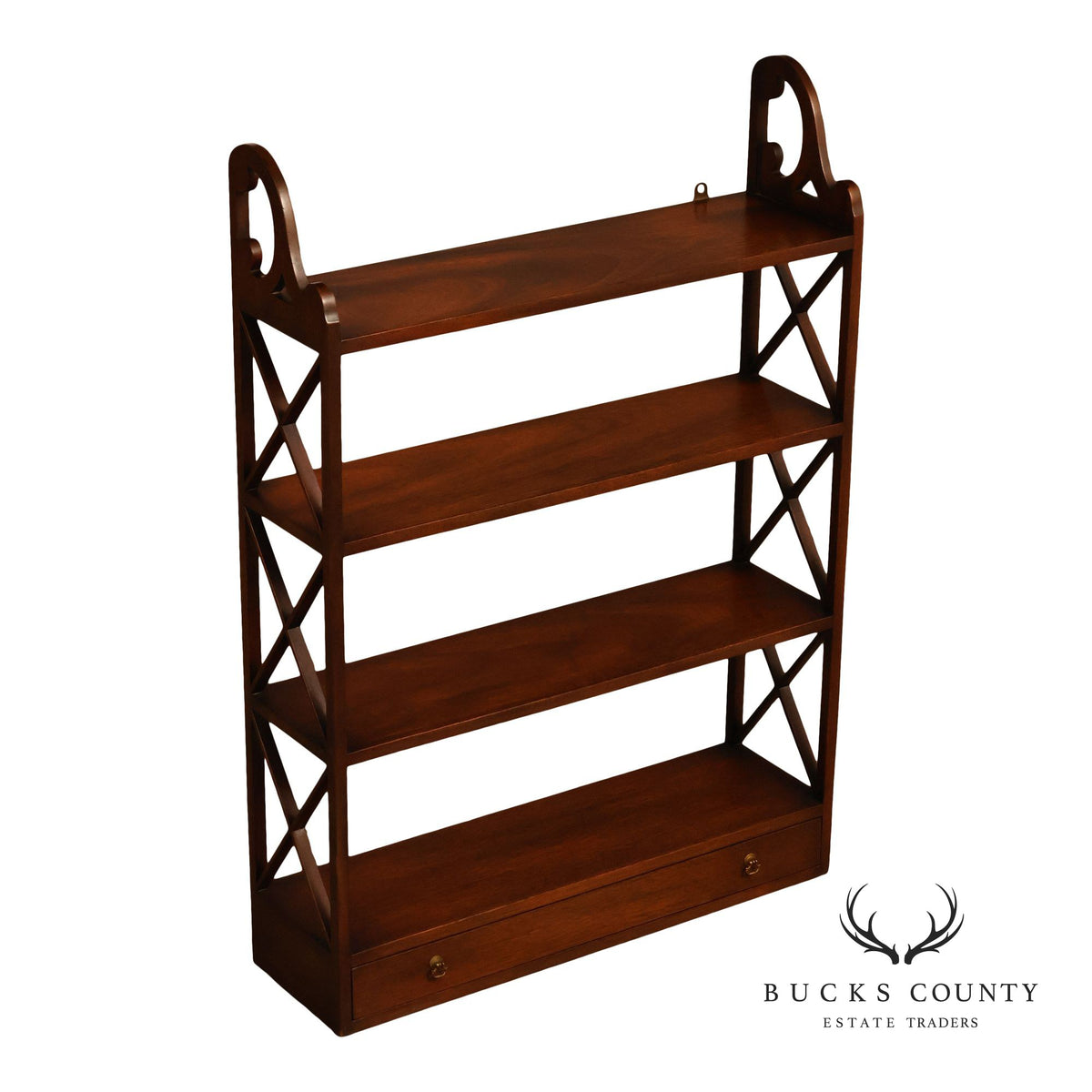 Kittinger Williamsburg Adaptation Mahogany Hanging Wall Shelf