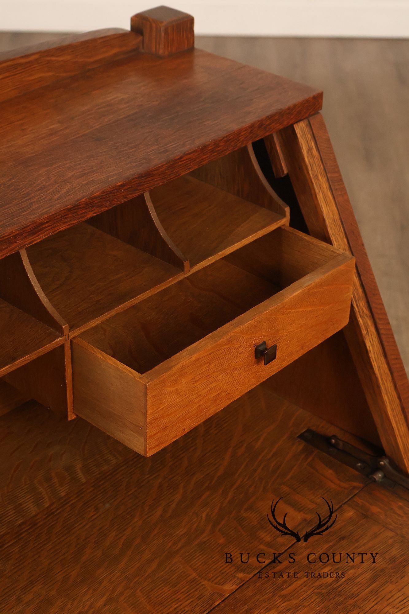 Limbert Arts And Crafts Antique Oak Slant Drop Front Writing Desk