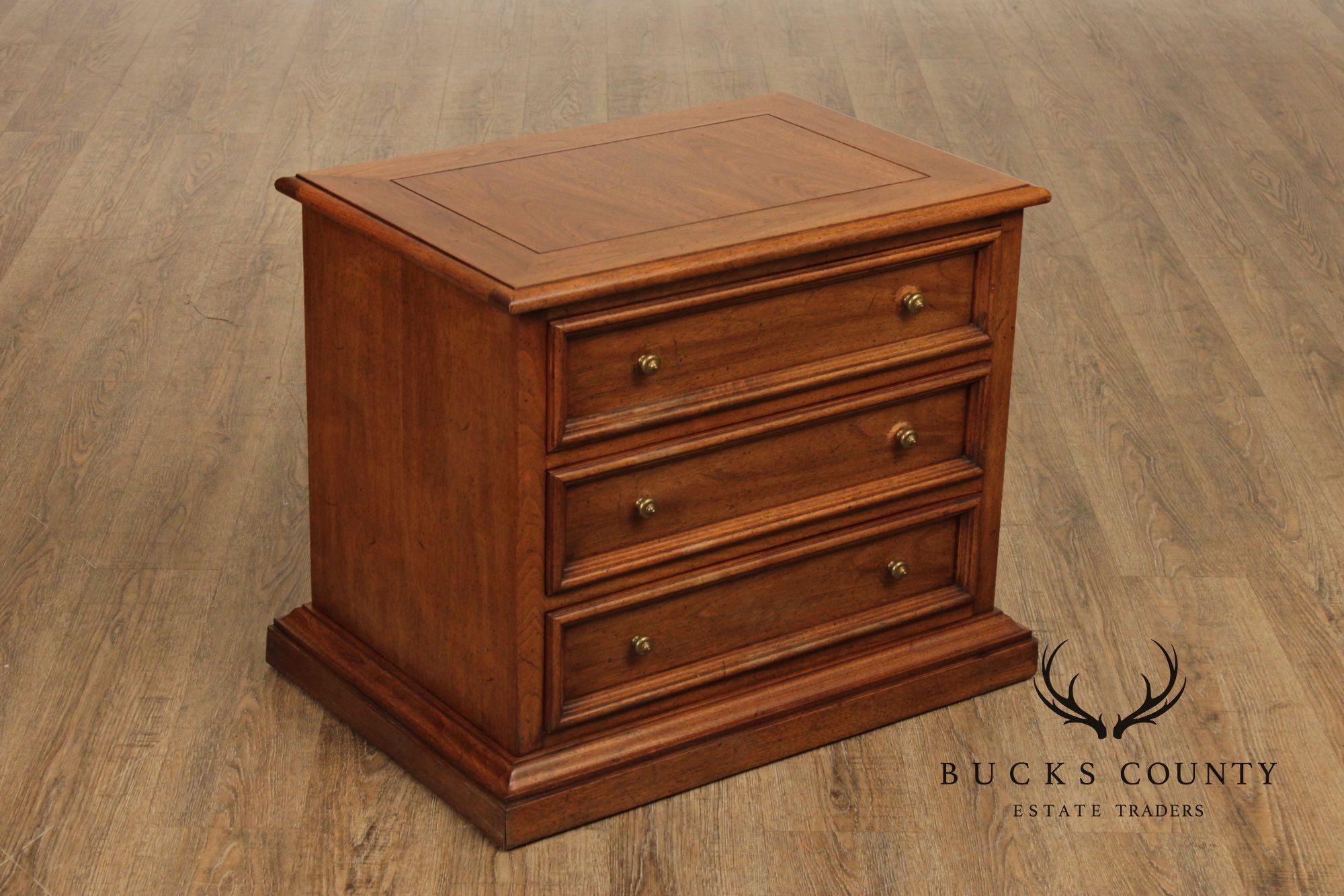 John Stuart Vintage Pair of Walnut Nightstands
