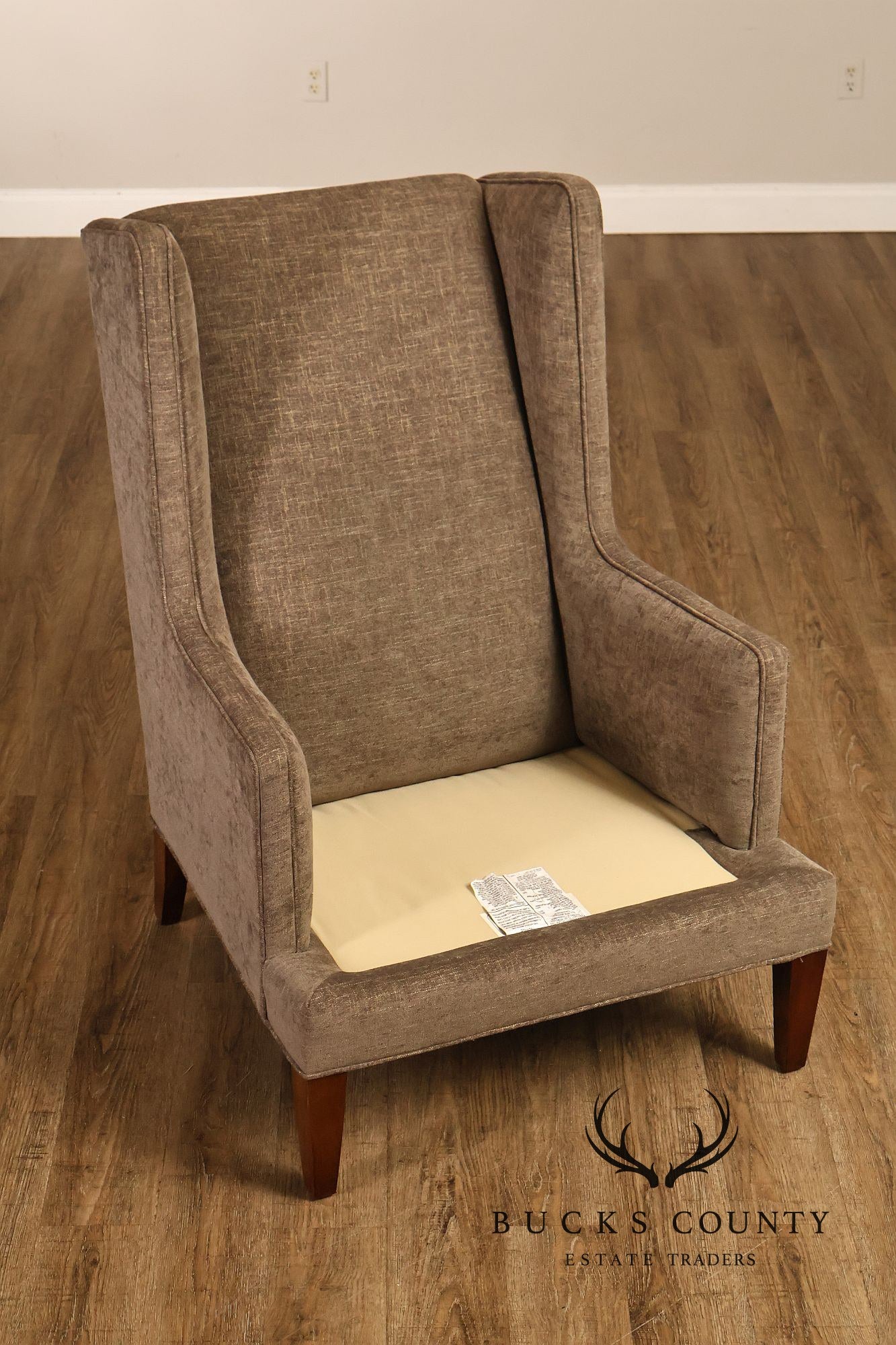 Hickory White Transitional Style Pair of High Back Wing Chairs