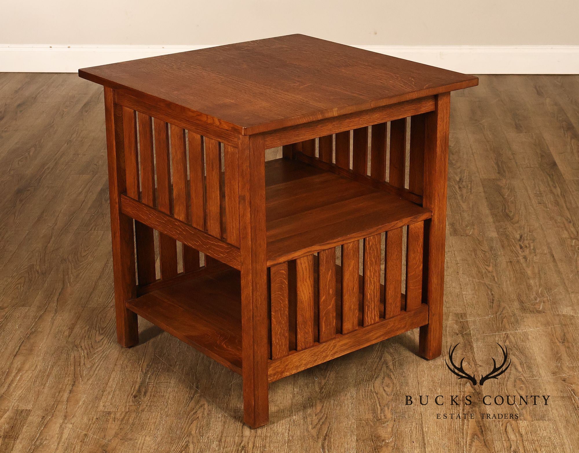 Stickley Mission Collection Slatted Oak Book Table