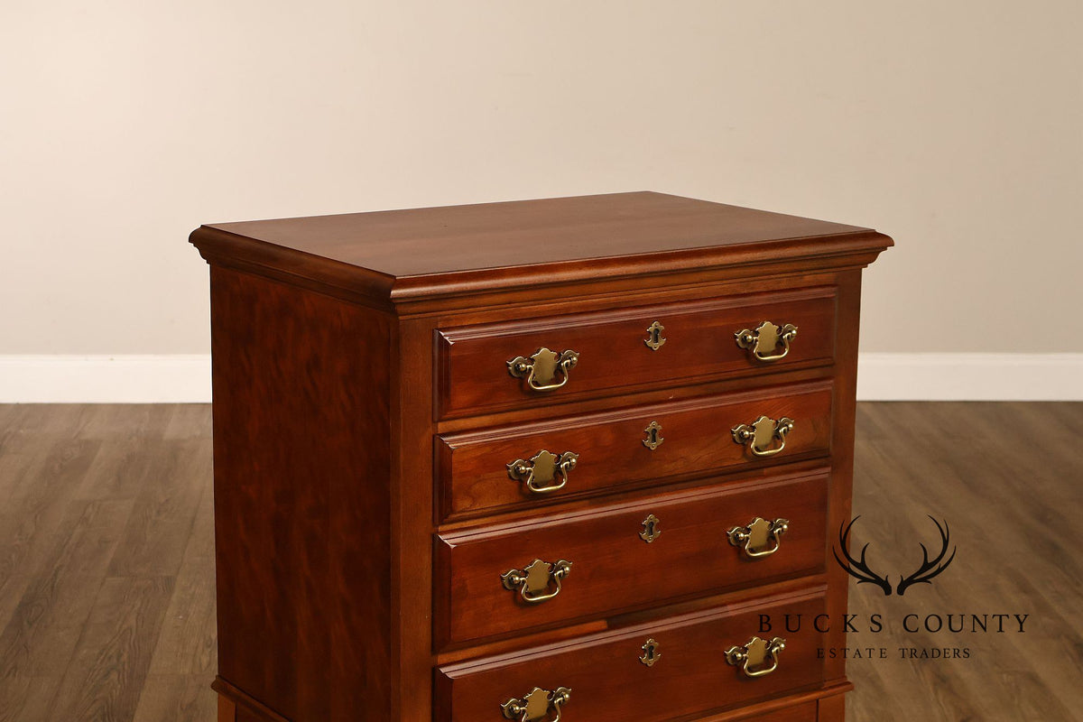 American Drew Solid Cherry Queen Anne Style Silverware Chest