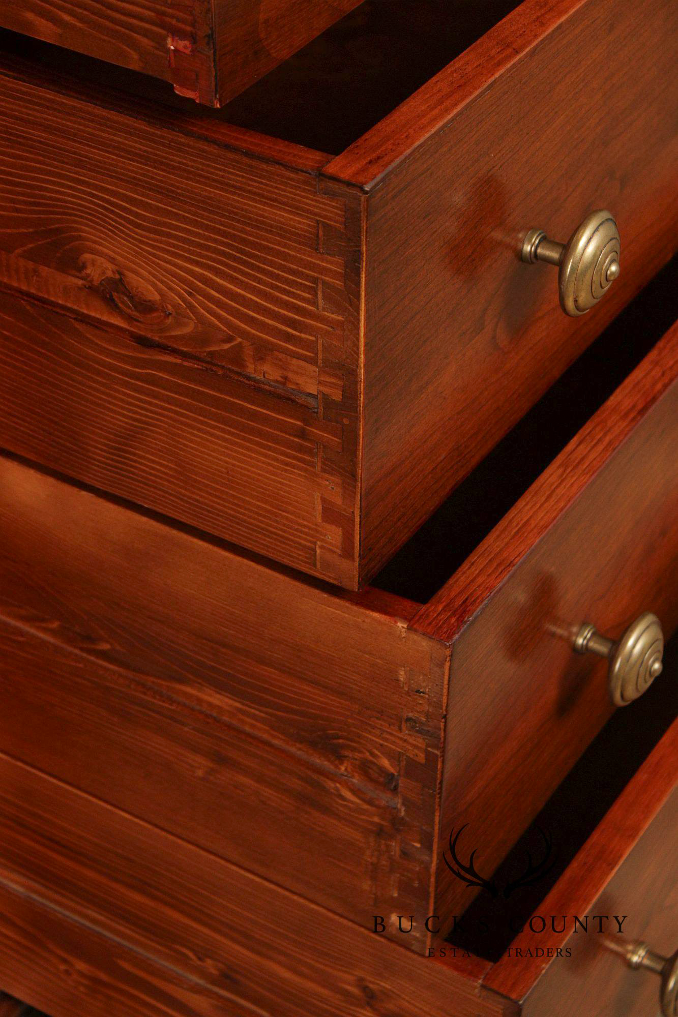 Italian Walnut Marble Top Double Dresser