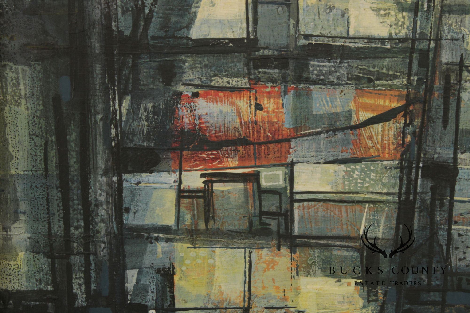 Mervyn Woodrow Modernist Oil Painting