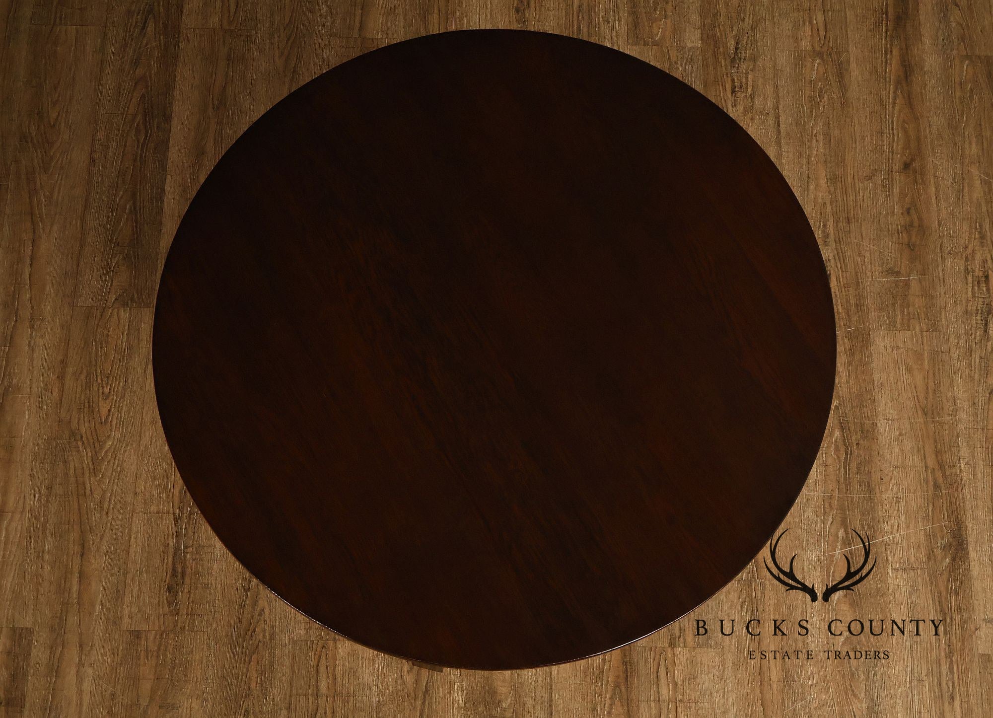 National Furniture Company Antique Mission Oak Round Lamp Table