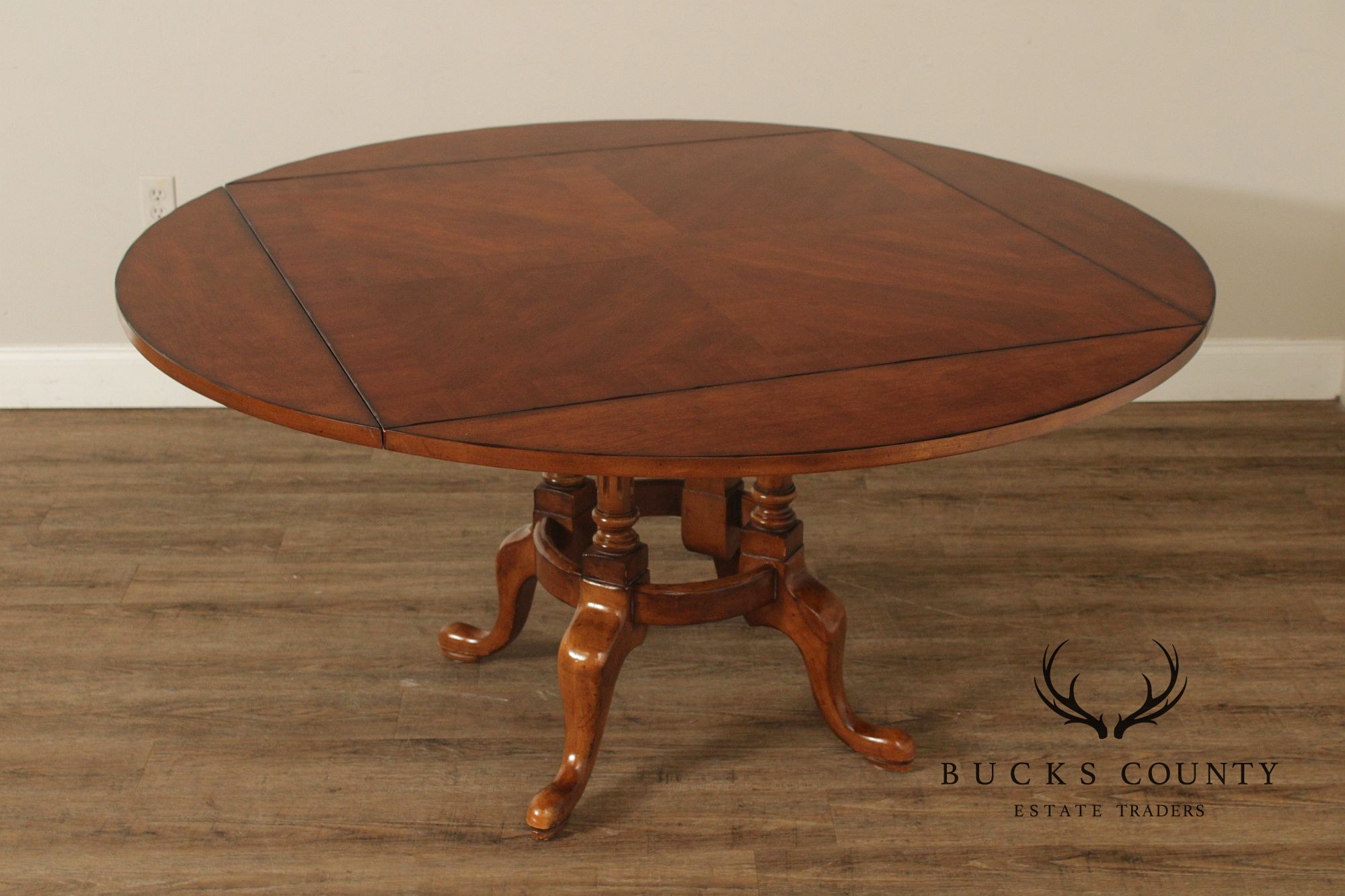 Century Furniture Mahogany Drop-Leaf Game Table
