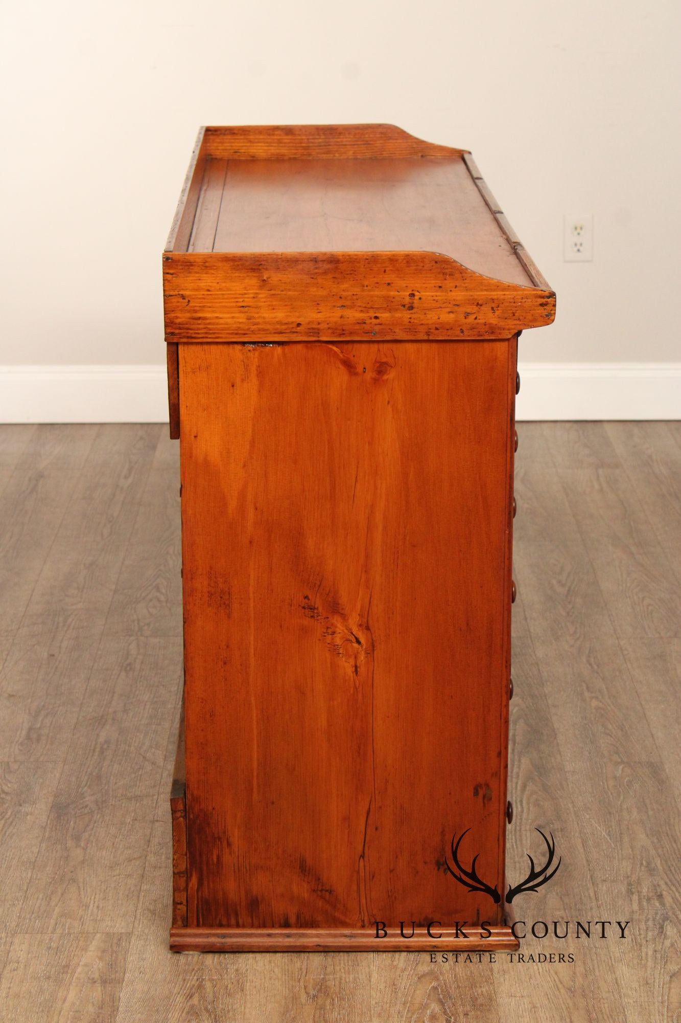 Antique Early 20th Century American Watchmaker’s Workbench With Multi Drawer Storage