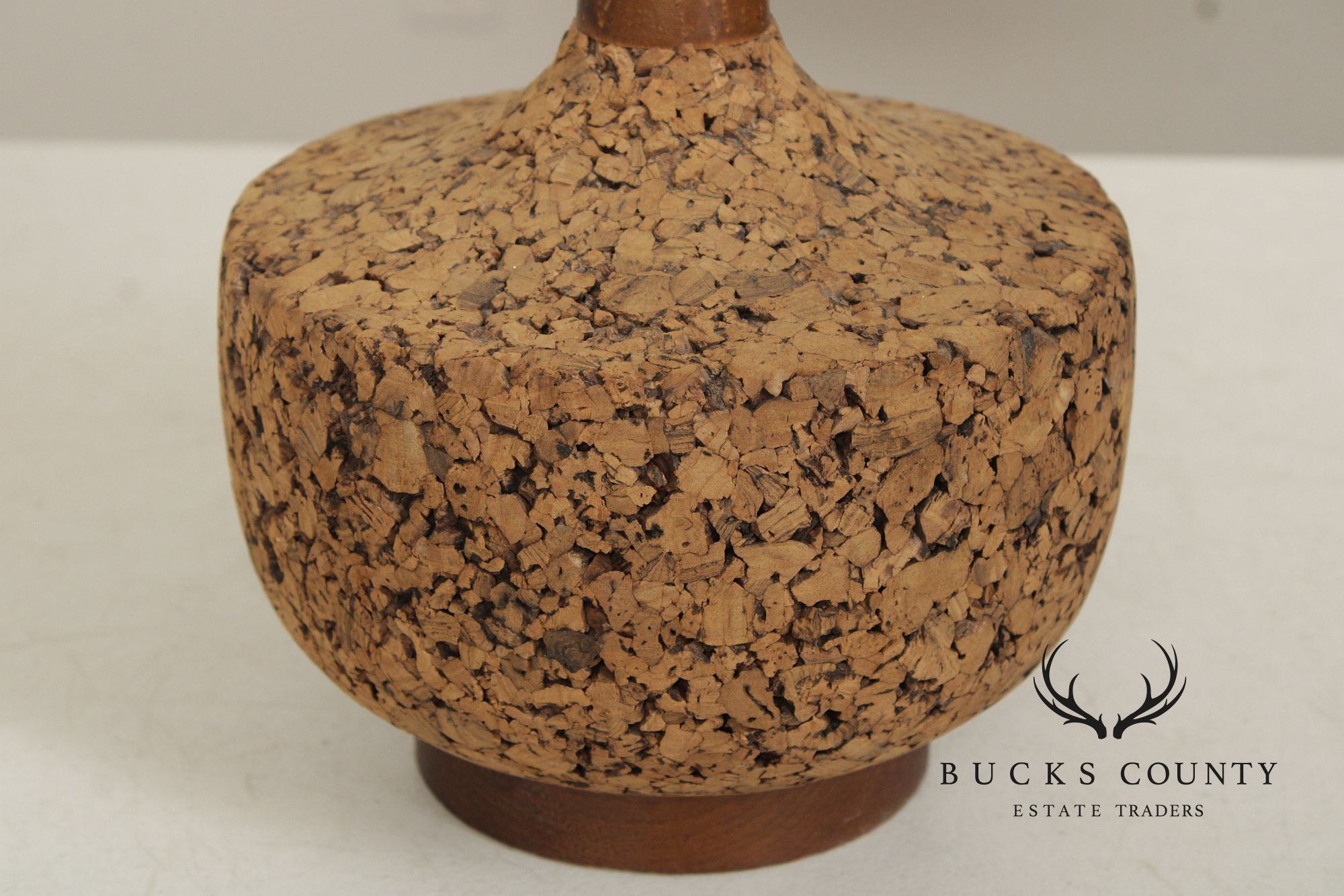 Mid Century Modern Cork Table Lamp