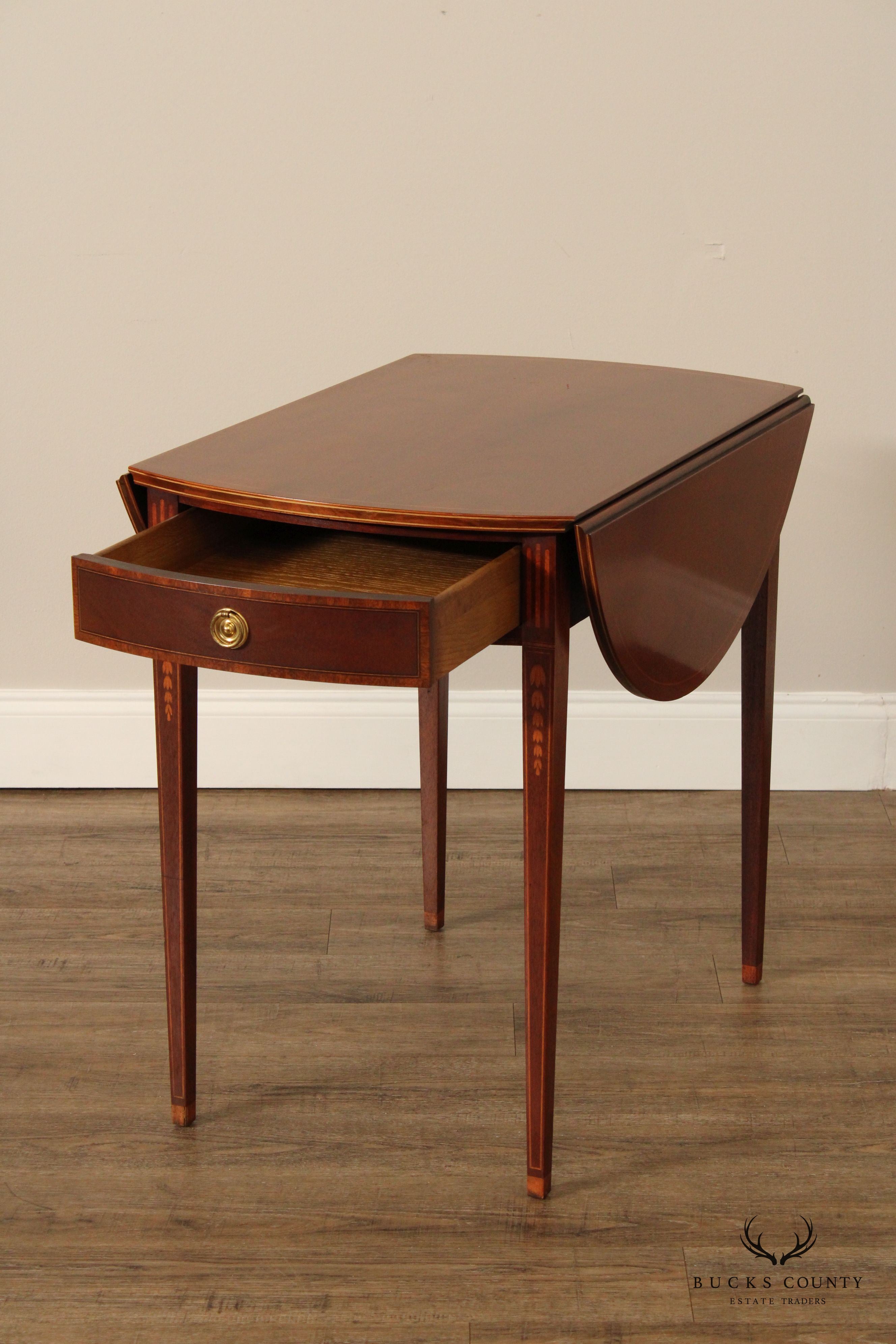 Federal Style Inlaid Mahogany Pembroke Side Table