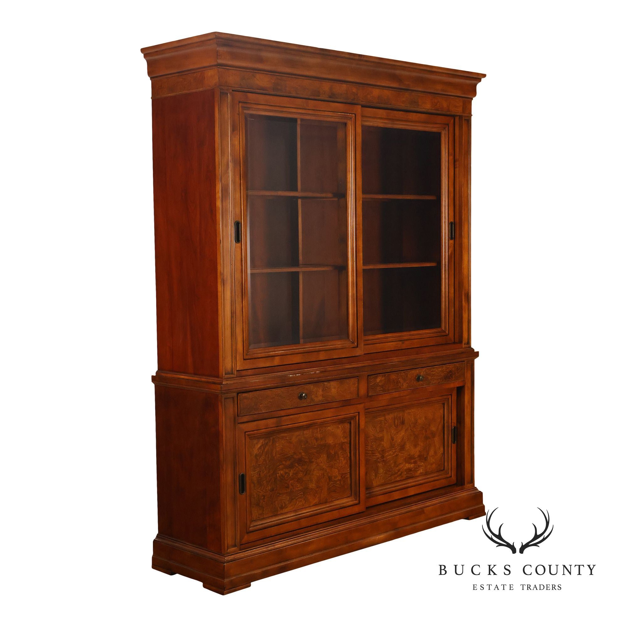 Ethan Allen Townhouse Collection Burlwood China Cabinet