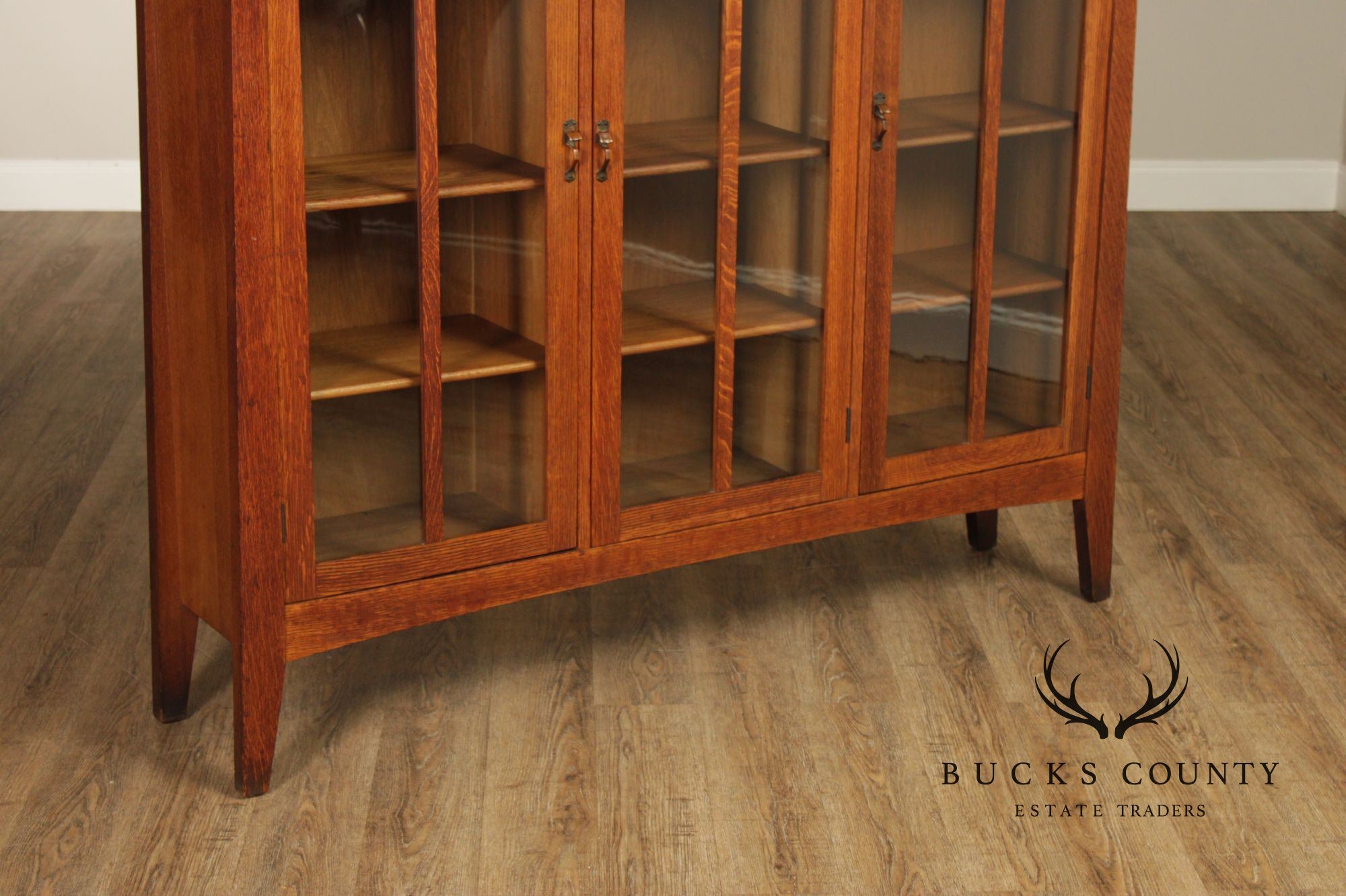 Limbert Antique Mission Oak Three Door Bookcase