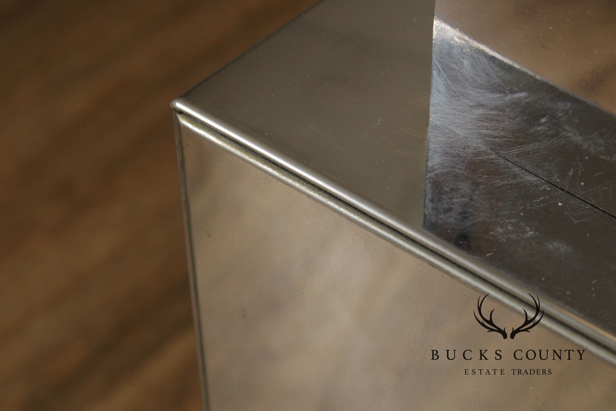 Modern Style Polished Stainless Steel Pedestal With Coral Fan Sculpture