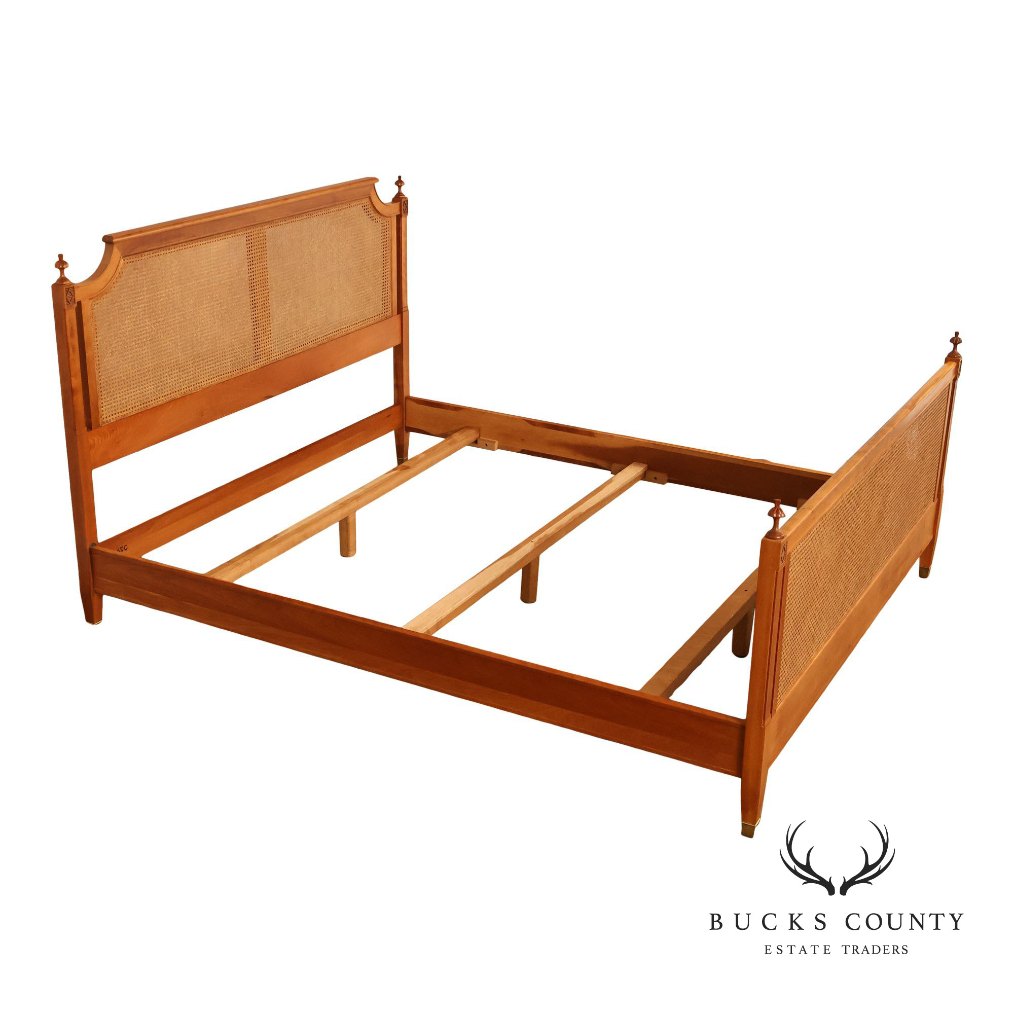 Stickley French Directoire Style Cherry And Cane California King Bed