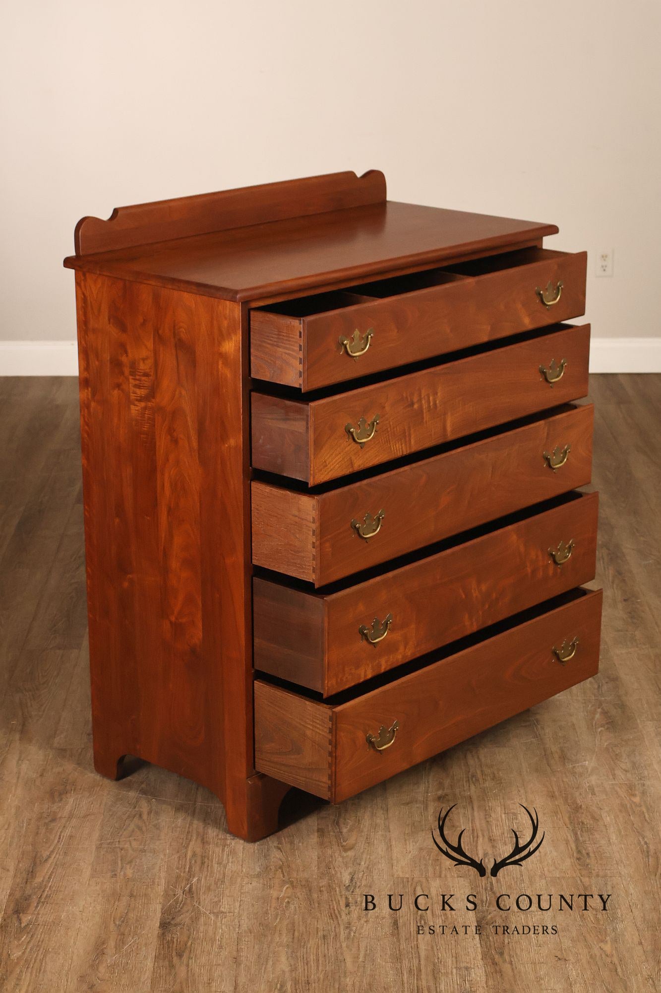 E.A. Clore Custom Walnut High Chest