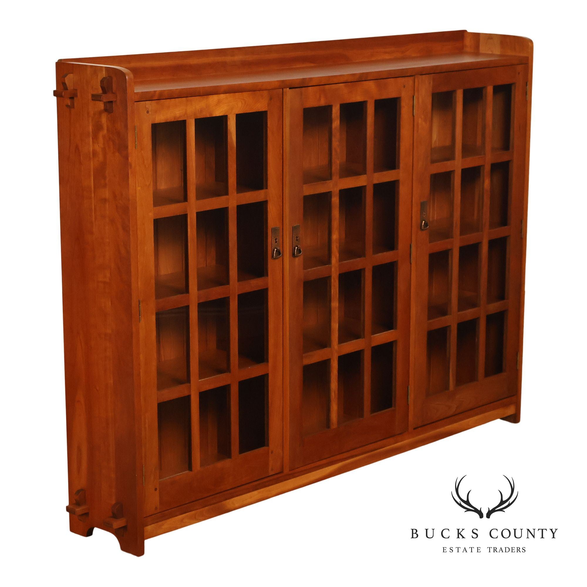 Stickley Mission Collection Cherry Three Door Bookcase