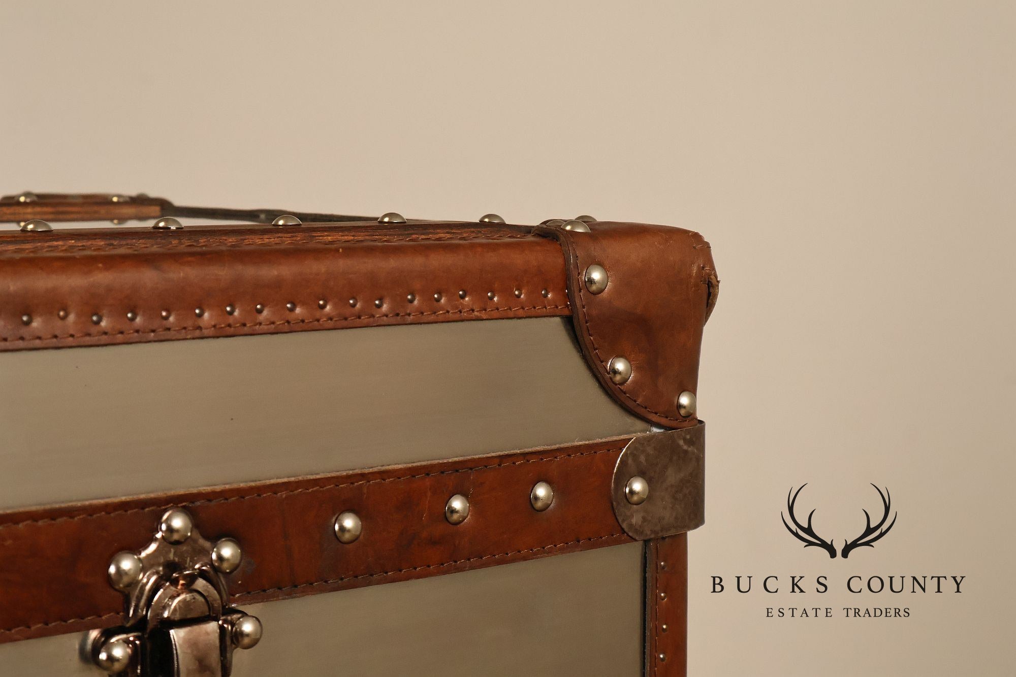 Restoration Hardware 'Mayfair' Steel and Leather Chest of Drawers