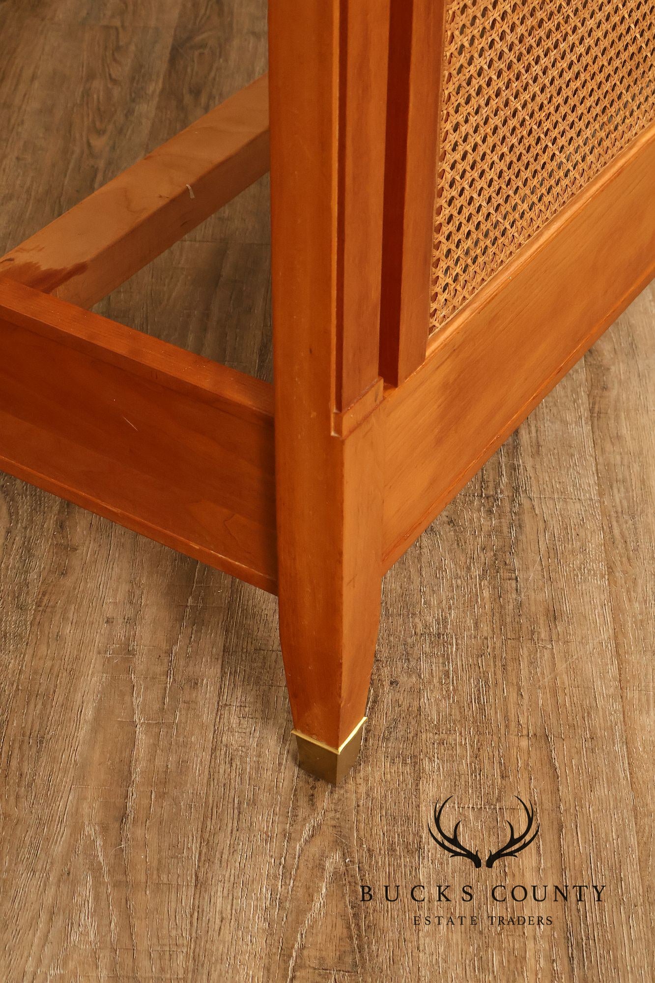 Stickley French Directoire Style Cherry And Cane California King Bed