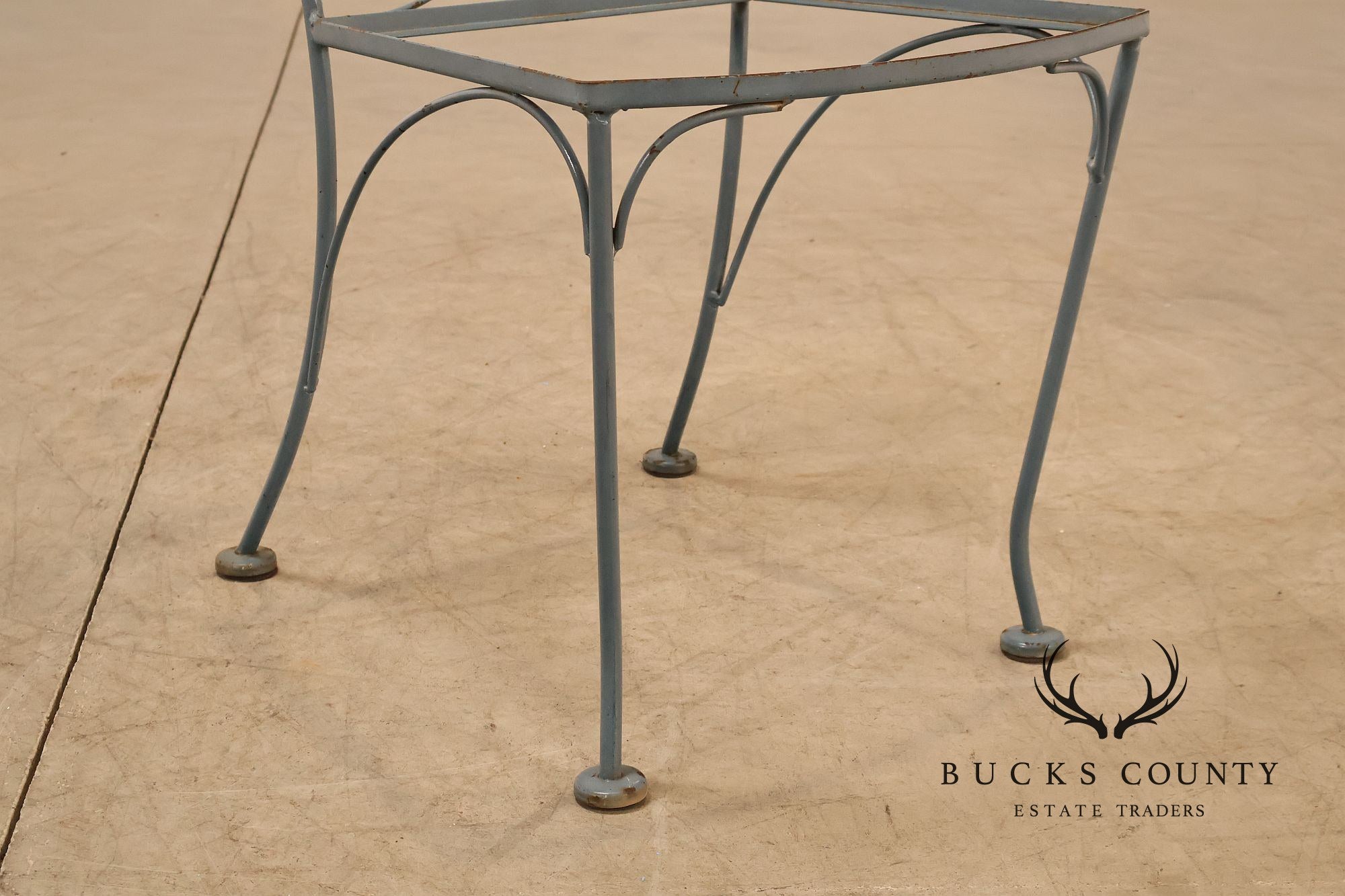 Vintage Ornamental Wrought Iron Three-Piece Patio Bistro Set