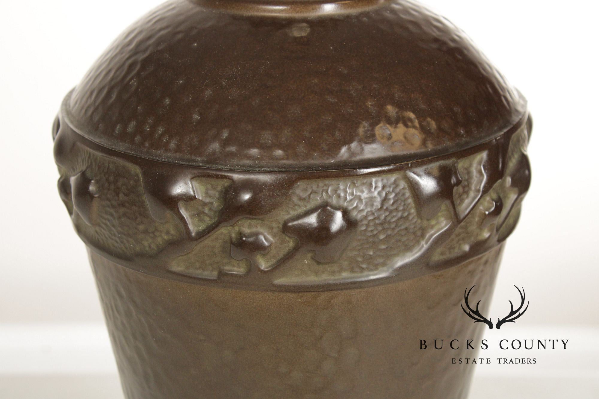 Arts & Crafts Style Pair of Hammered Copper Table Lamps
