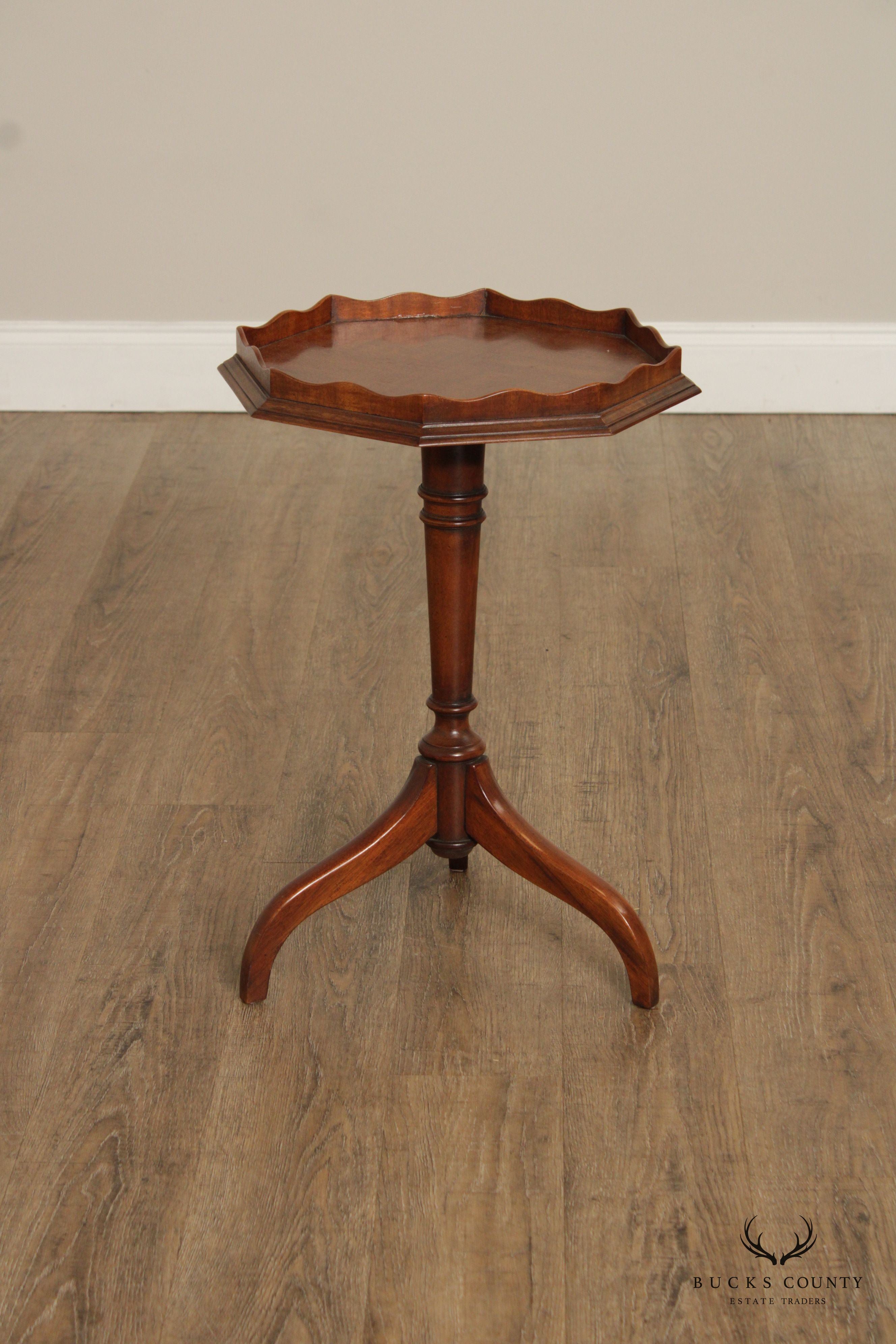 Colonial Revival Mahogany Octagonal Candlestand