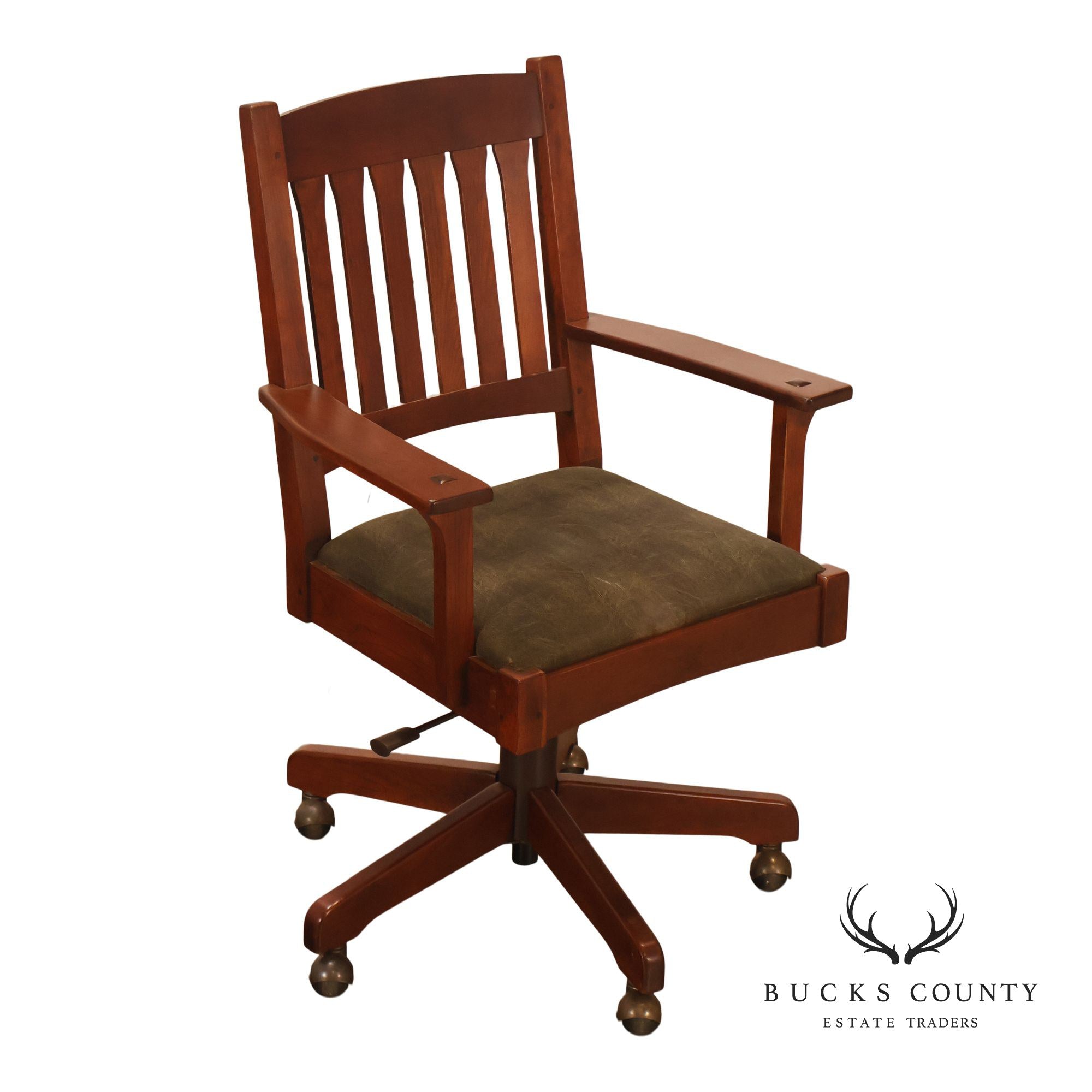 Stickley Mission Collection Cherry Swivel Office Chair