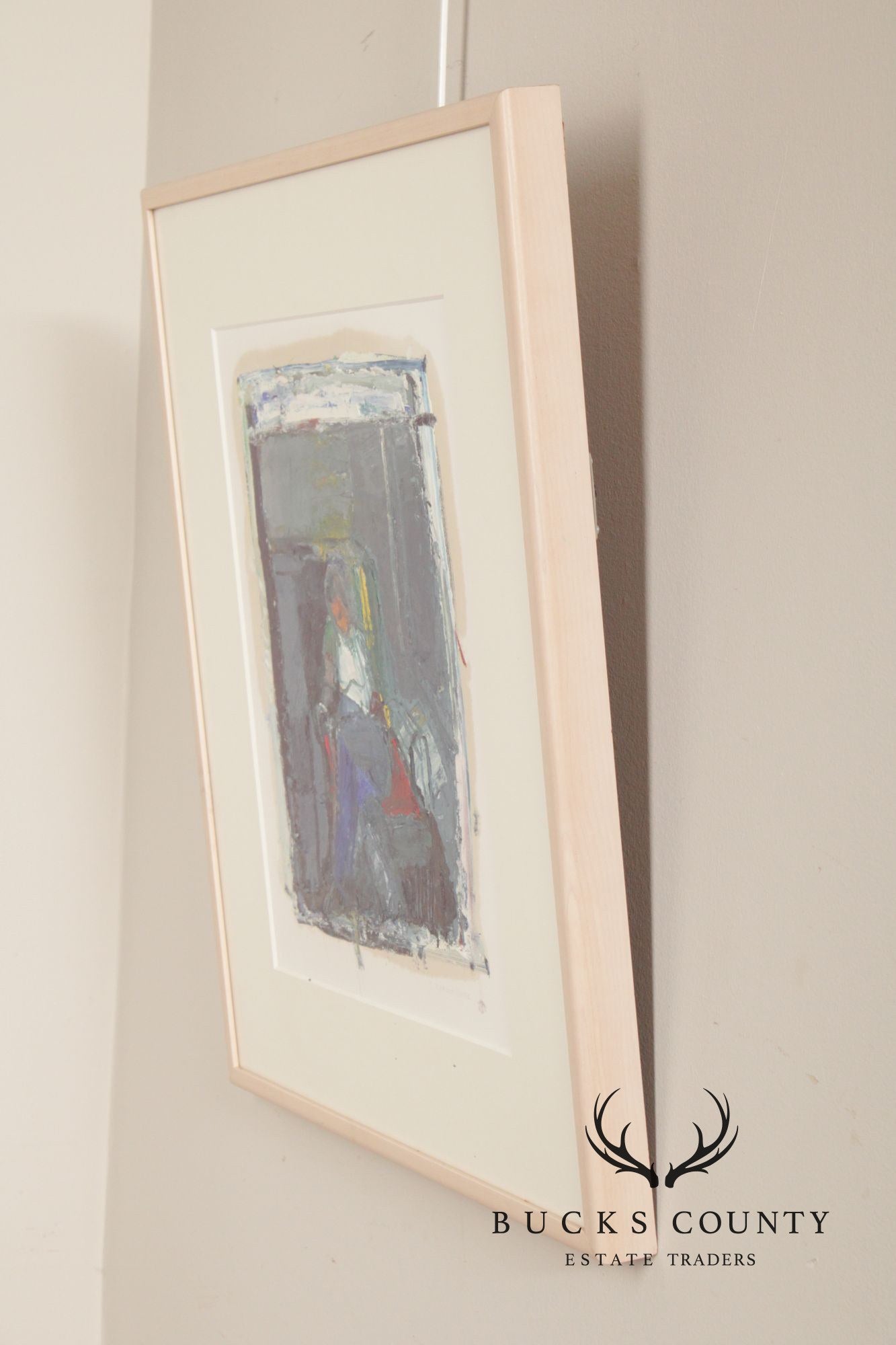 Dee Jenkins Abstract Oil Painting, 'Man on Train'