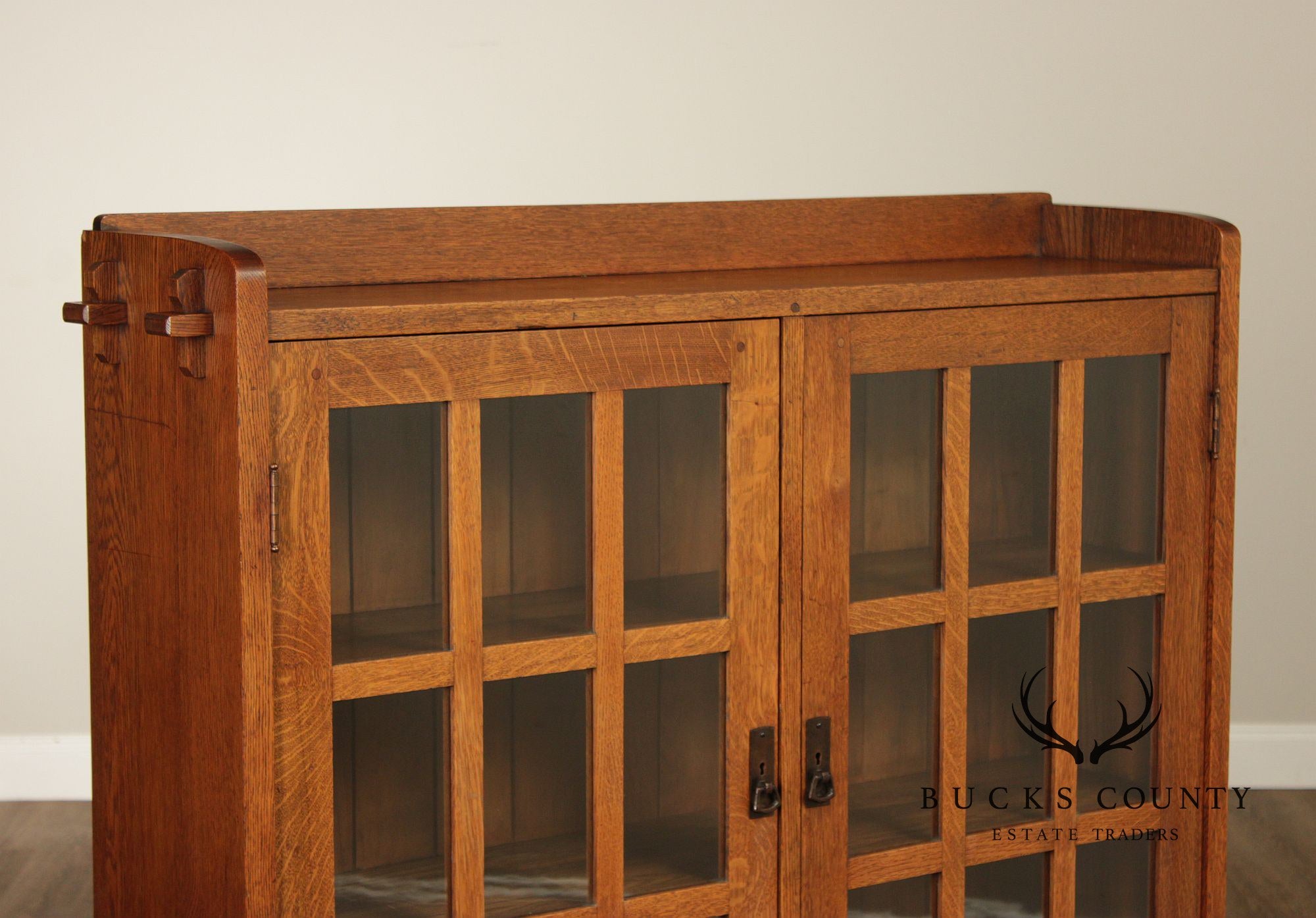 L. & J.G. Stickley Antique Mission Oak Two-Door Bookcase