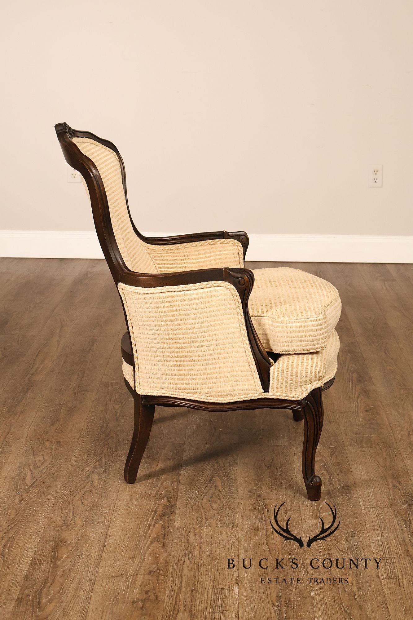 French Louis XV Style Pair Of Bergere Chairs