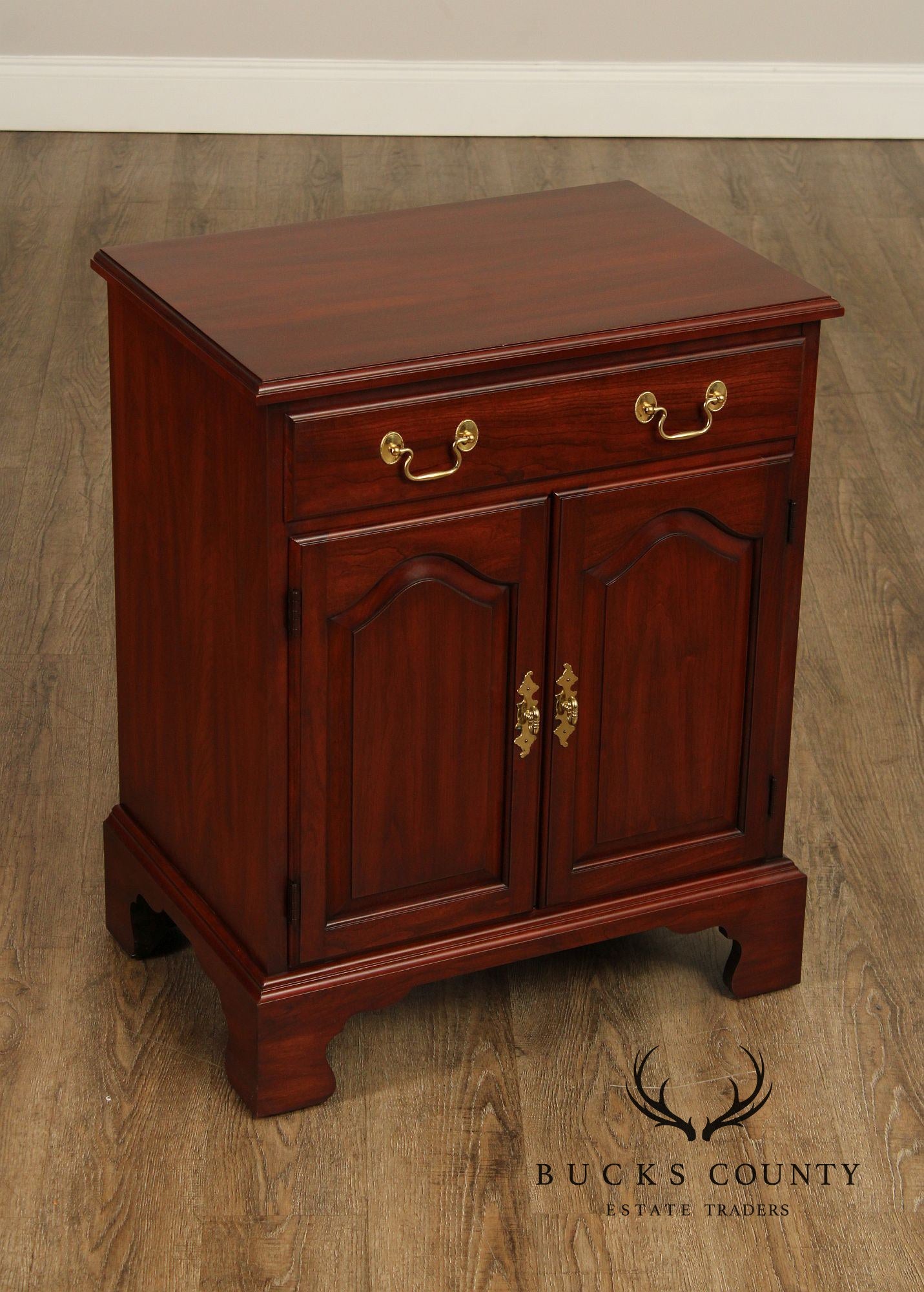 Henkel Harris Chippendale Style Cherry Nightstand
