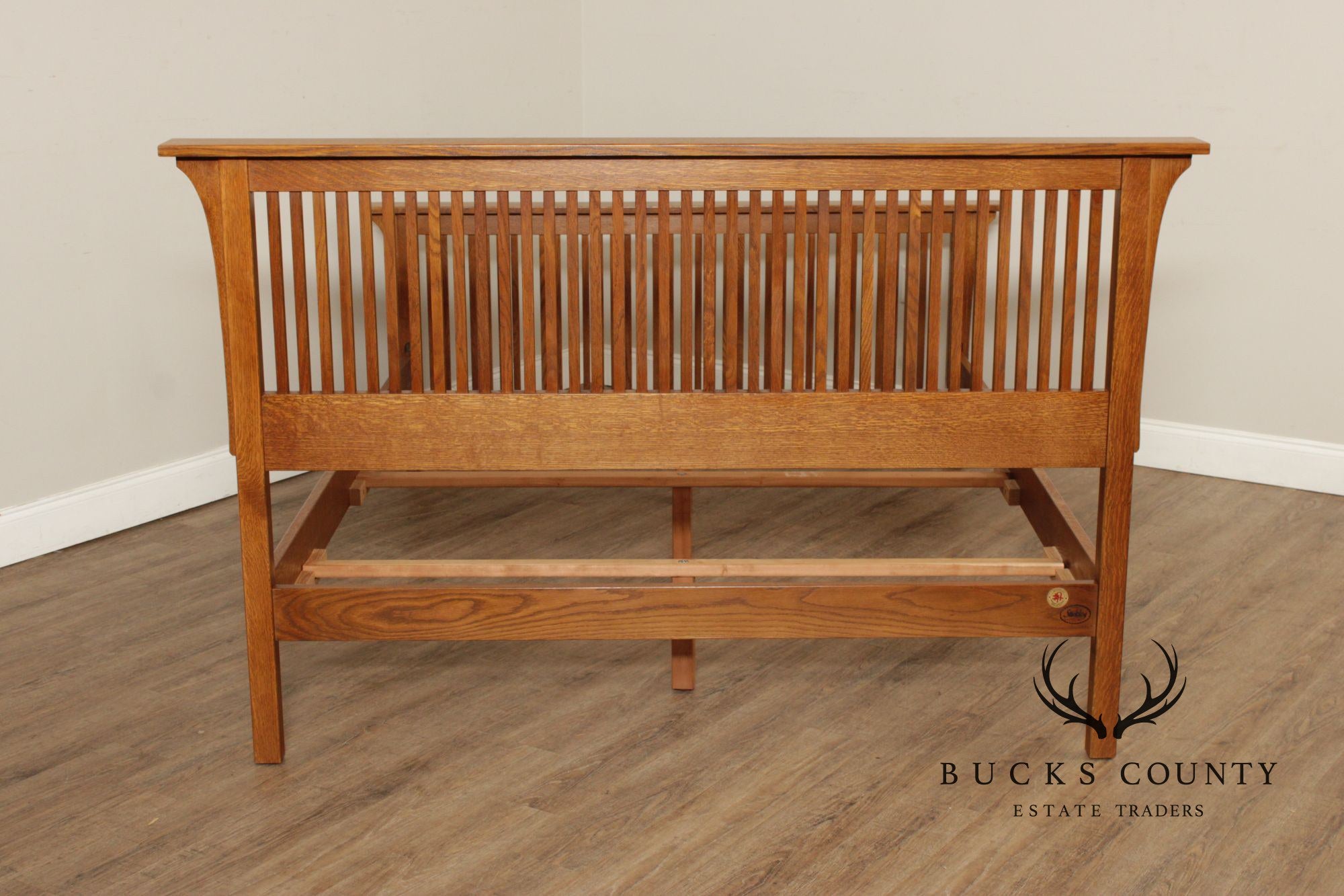 Stickley Mission Collection Oak Spindle Queen Bed