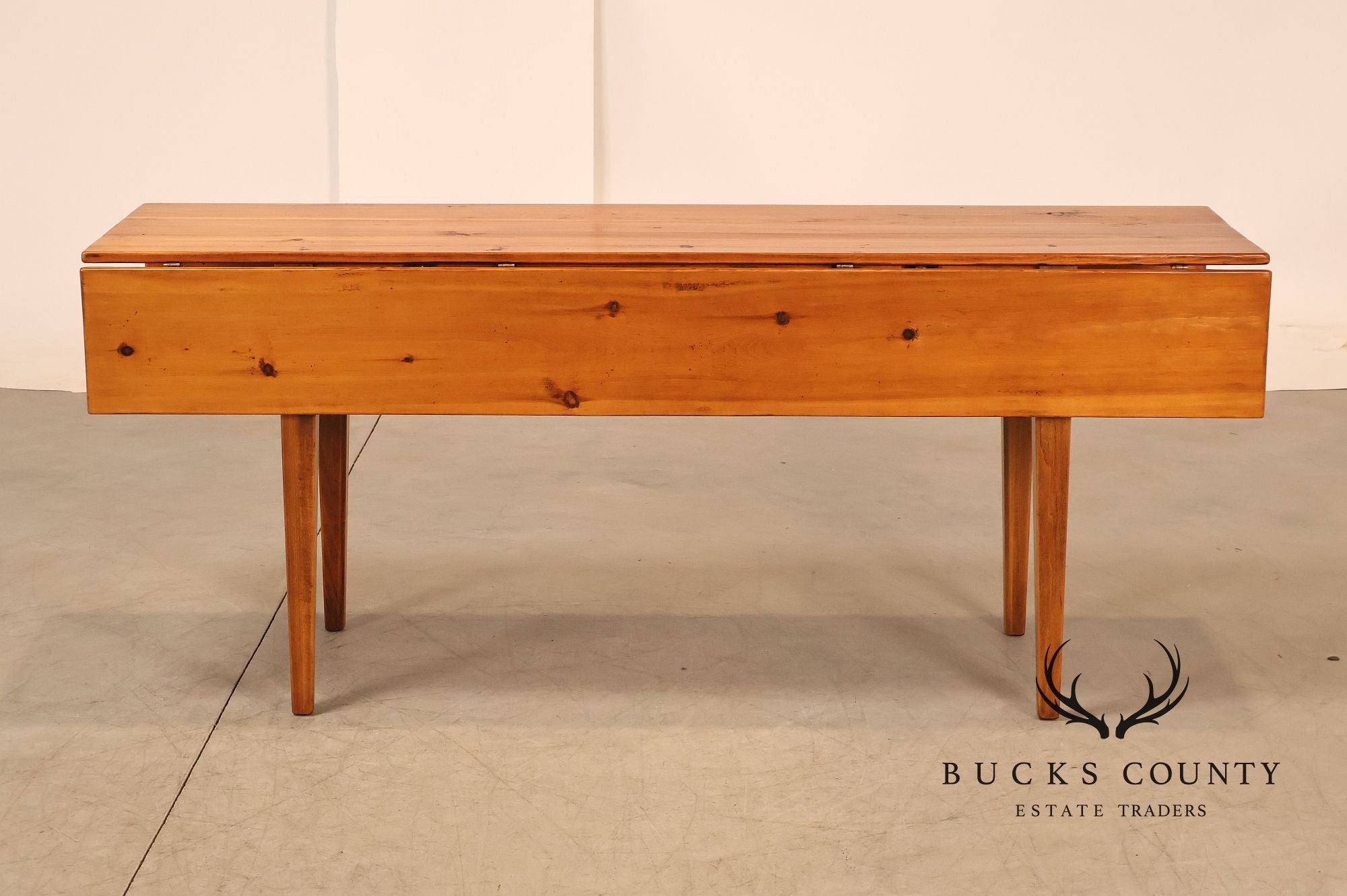 Stephen Von Hohen Primitive Pine Drop Leaf Dining Table