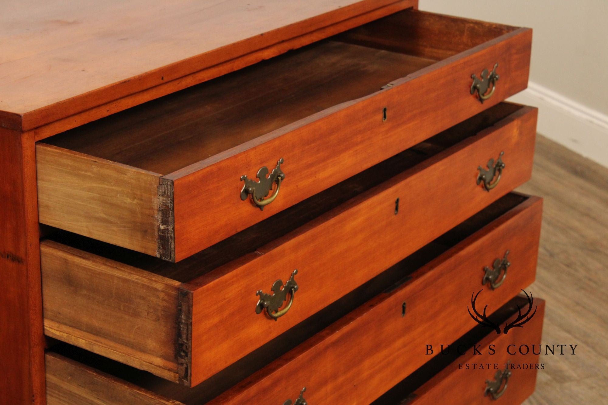 Antique American Chippendale Period Maple Chest of Drawers