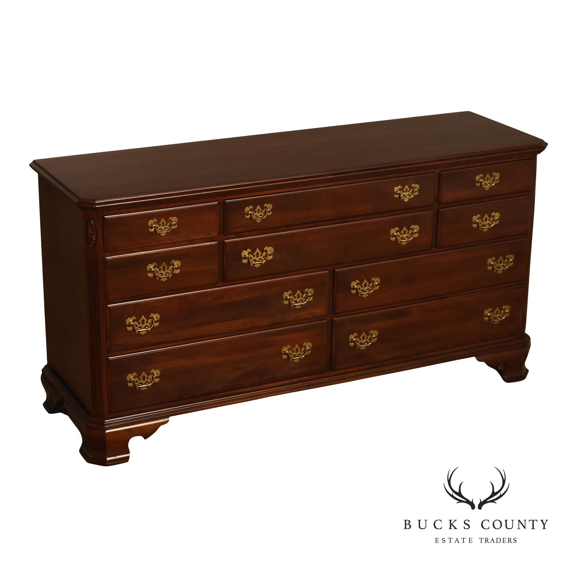 Ethan Allen 'Georgian Court' Cherry Long Dresser