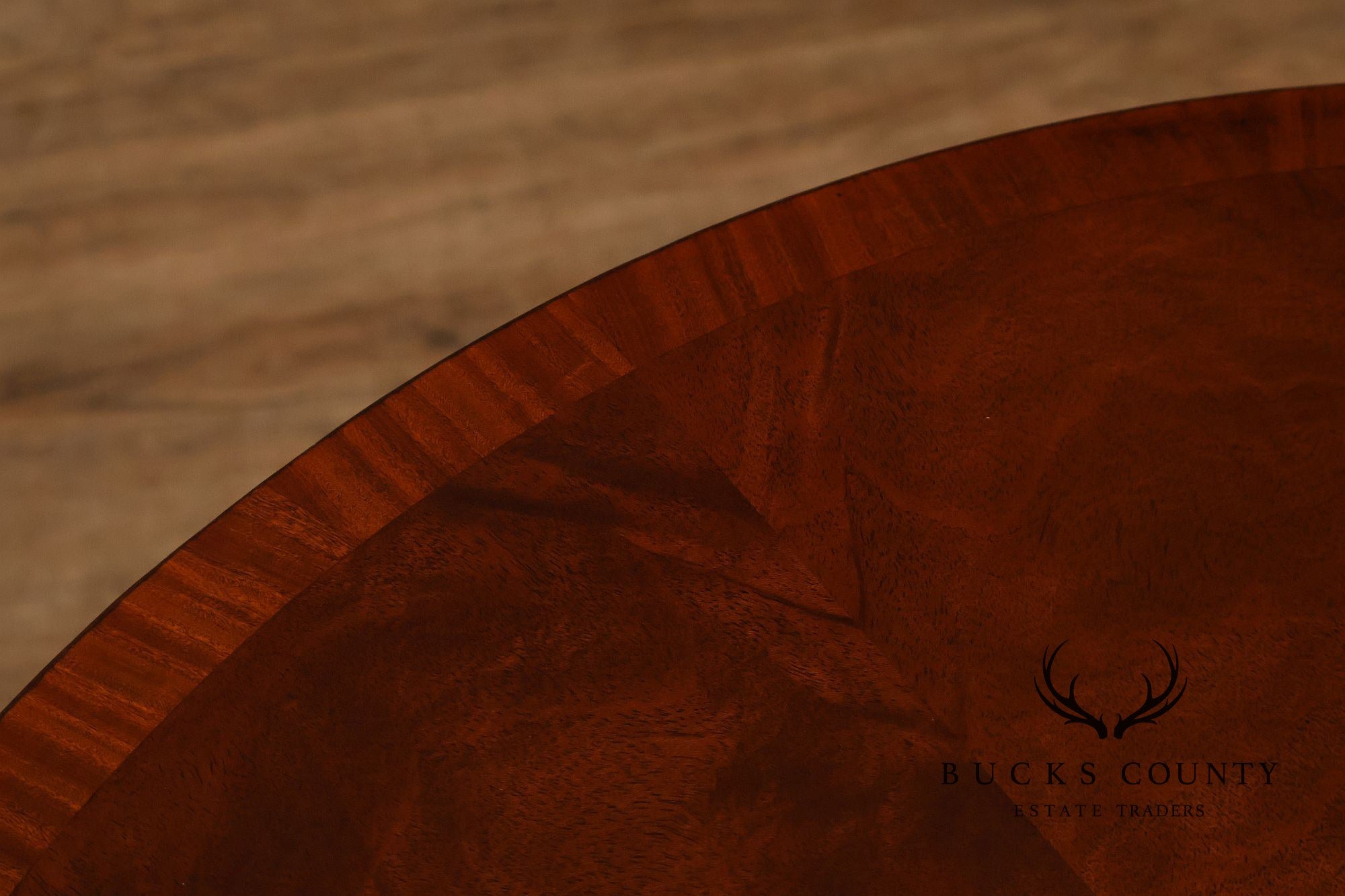 Hickory Chair Federal Style Round Inlaid Mahogany Drum Table