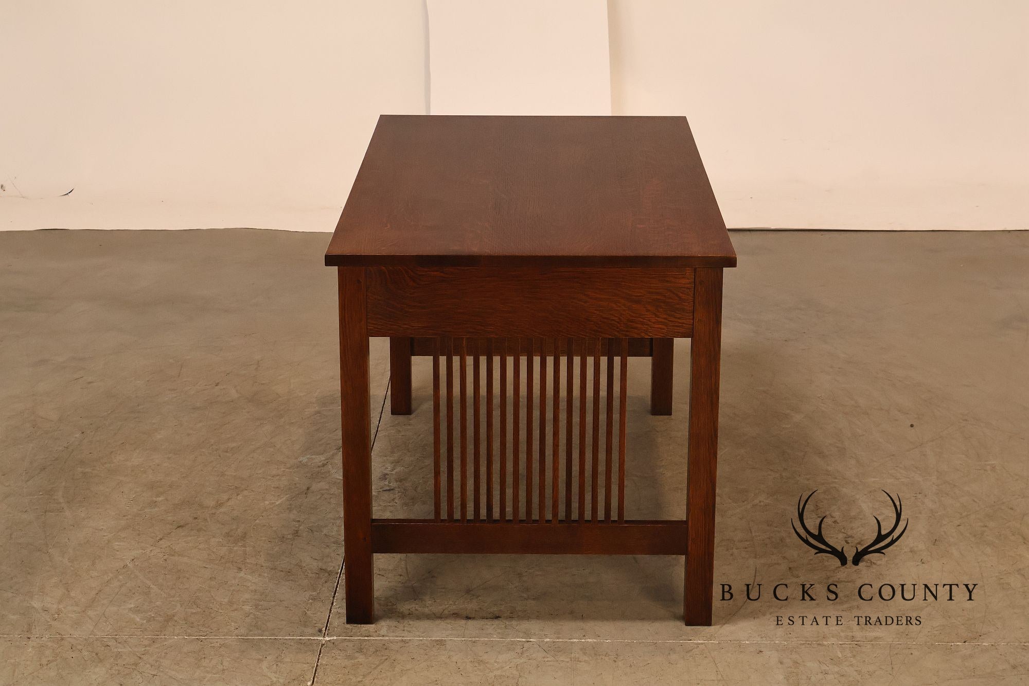 Stickley Mission Collection Oak Spindle Writing Desk