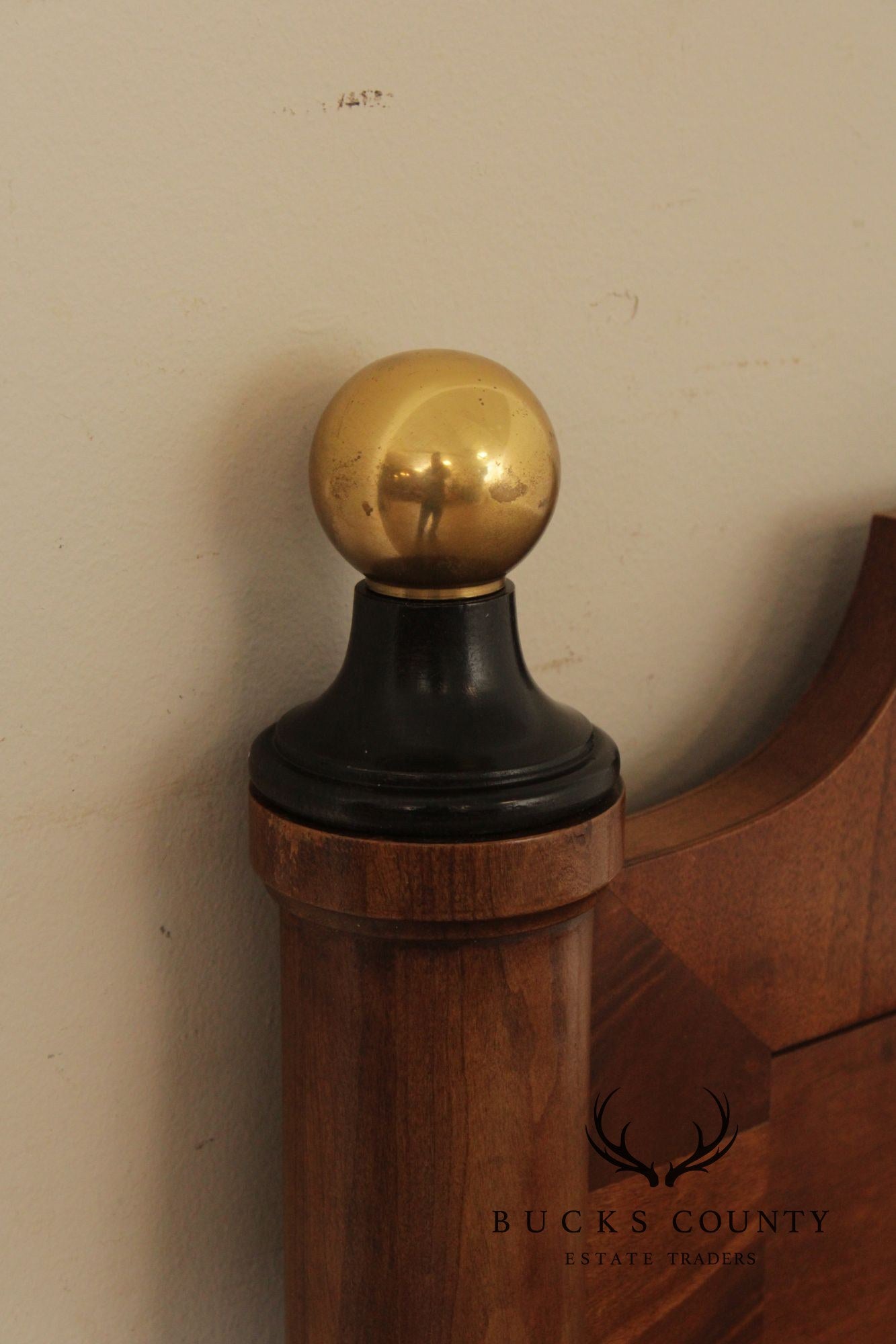 Century Furniture Traditional Yew Wood Queen Headboard