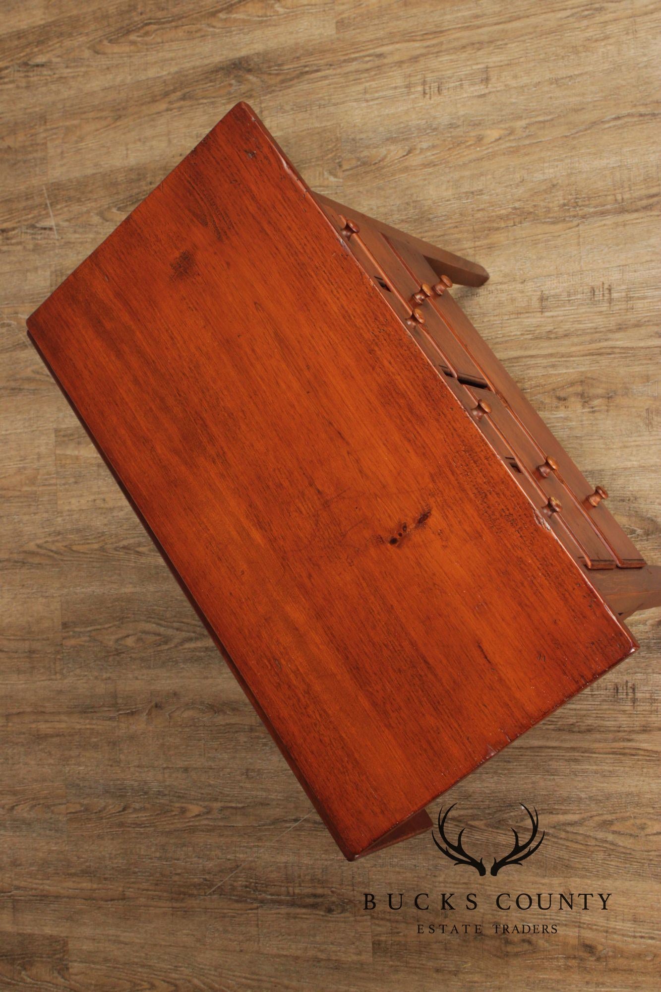 Shaker Style Custom Pine Drop-Leaf Sewing Cabinet