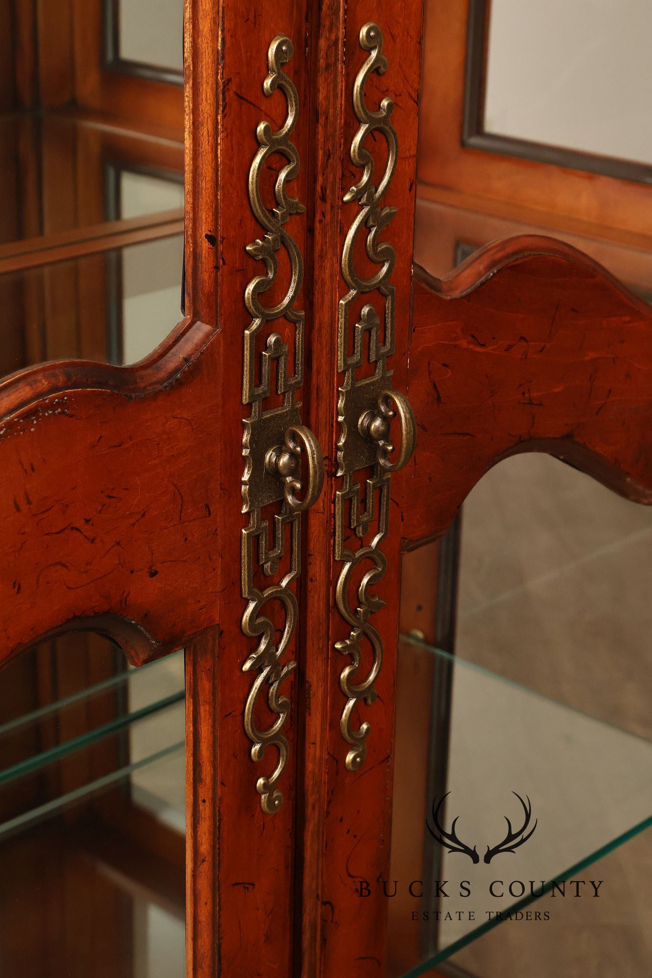 Hickory White Chateau Collection French Style Bunching Curio Cabinet