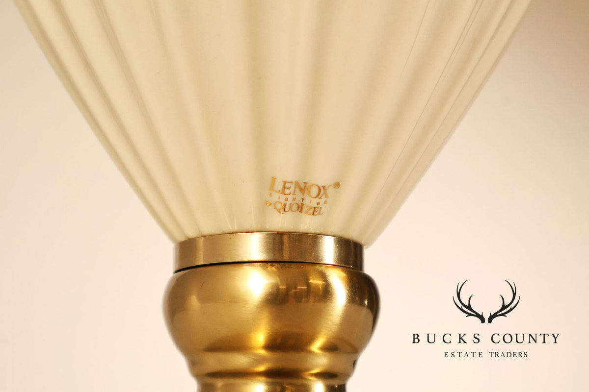 Quoizel Lenox Porcelain and Brass Urn Form Table Lamp