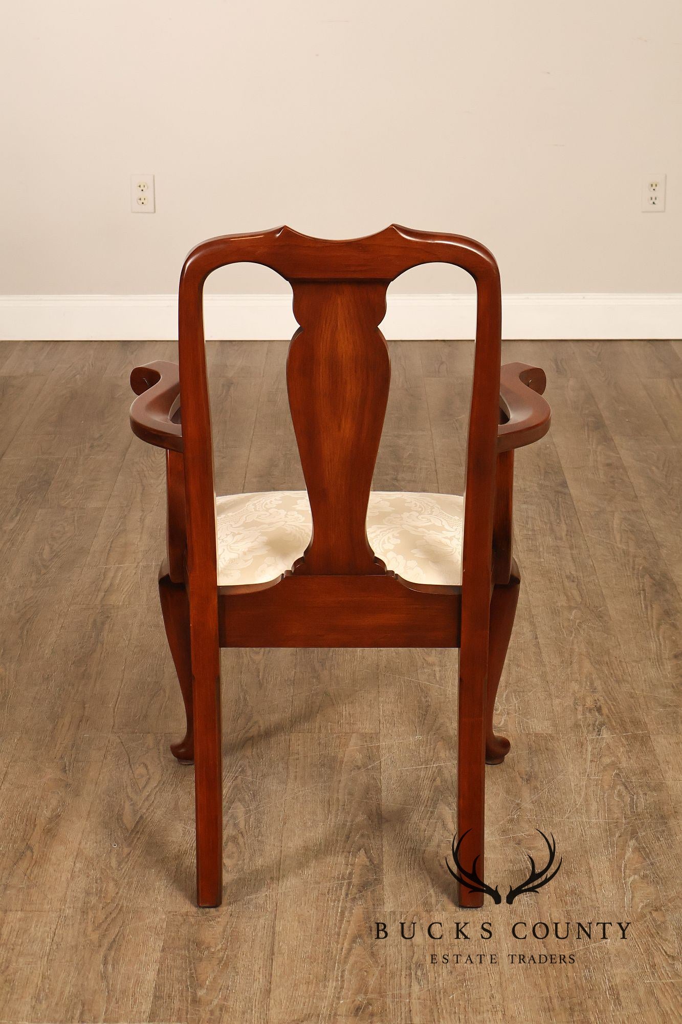 Henkel Harris Queen Anne Style Cherry Armchair