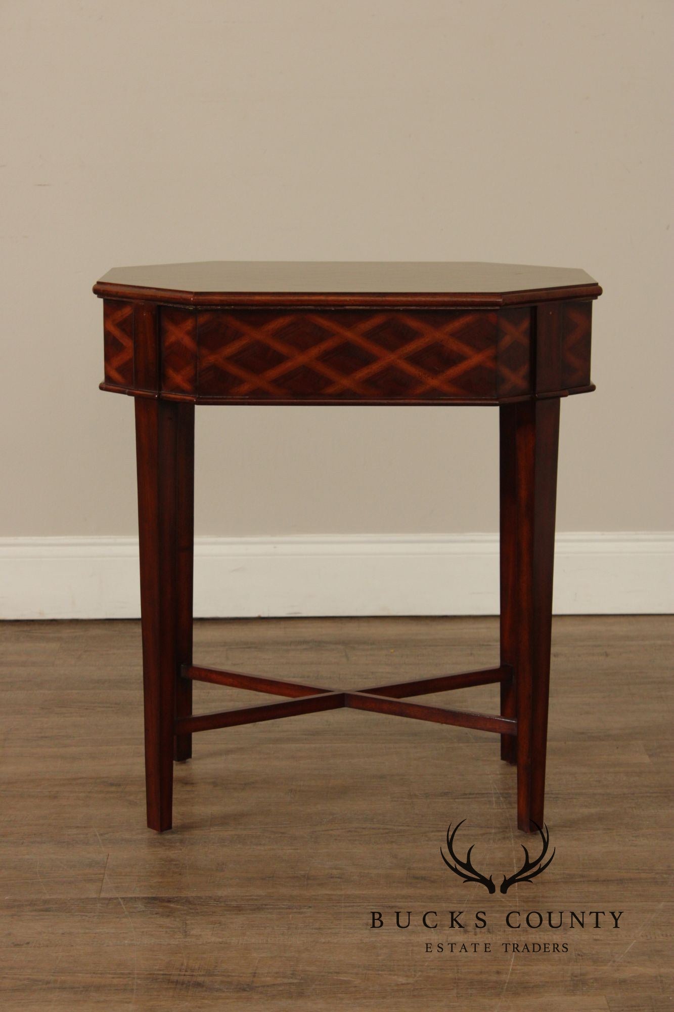 Maitland Smith One-Drawer Parquetry Side Table