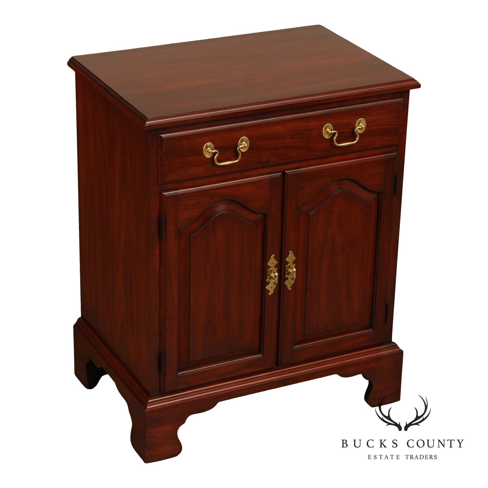 Henkel Harris Chippendale Style Cherry Nightstand