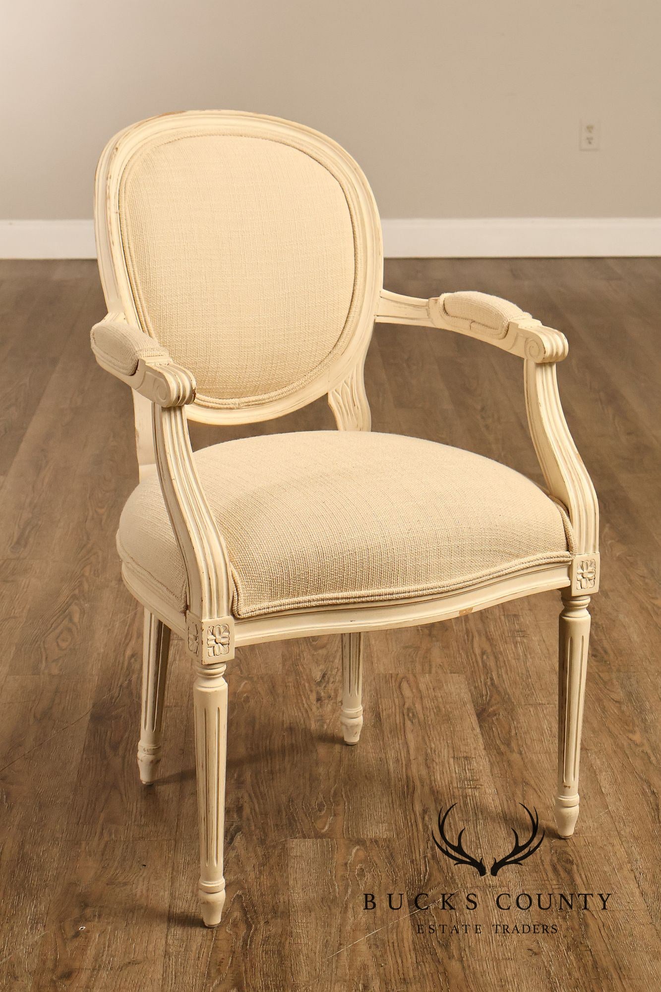 Century Furniture Set Of 8 Louis XVI Style Painted Dining Chairs