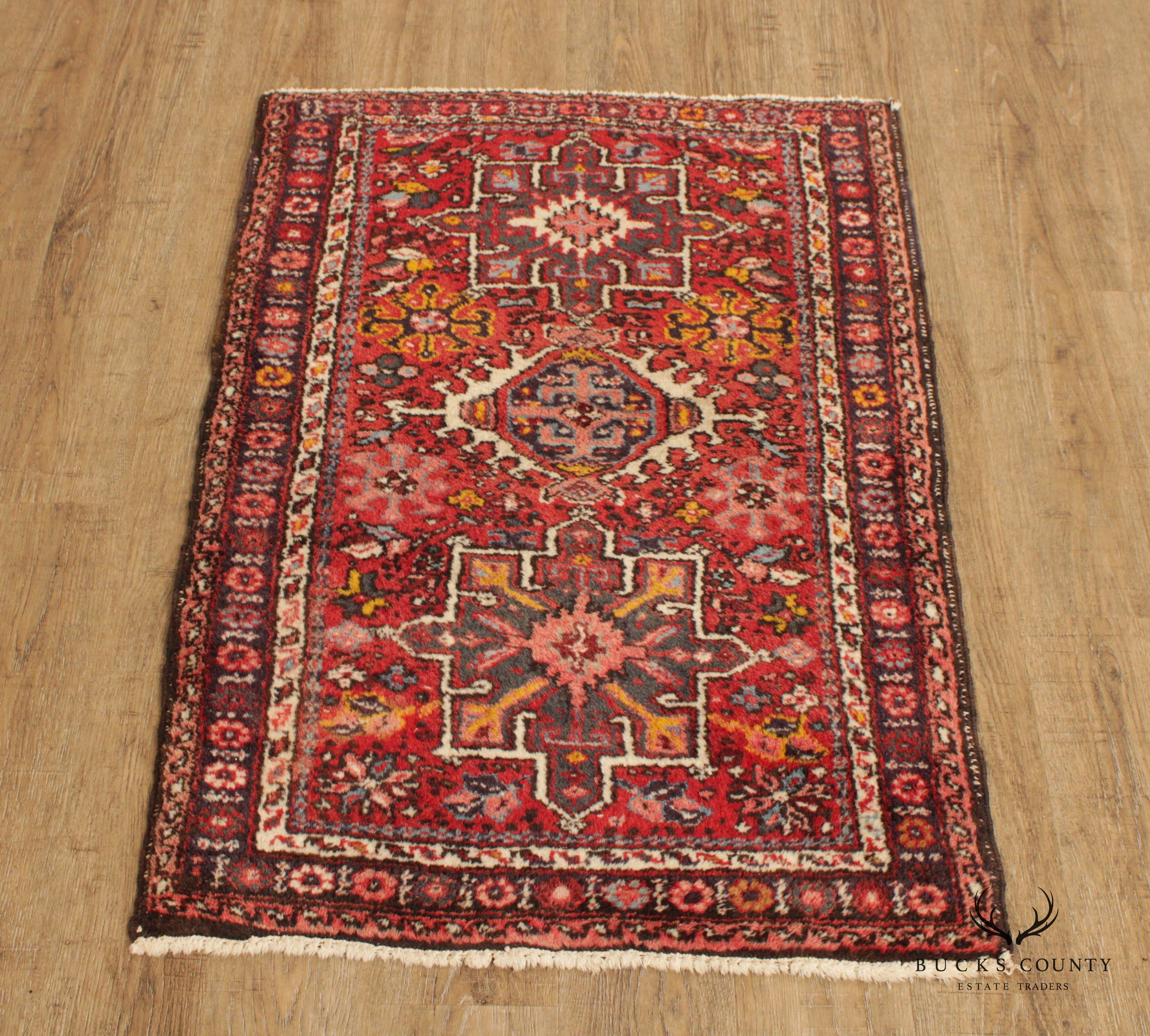 Vintage Afghan Kazak Area Rug, 4' x 2.5'